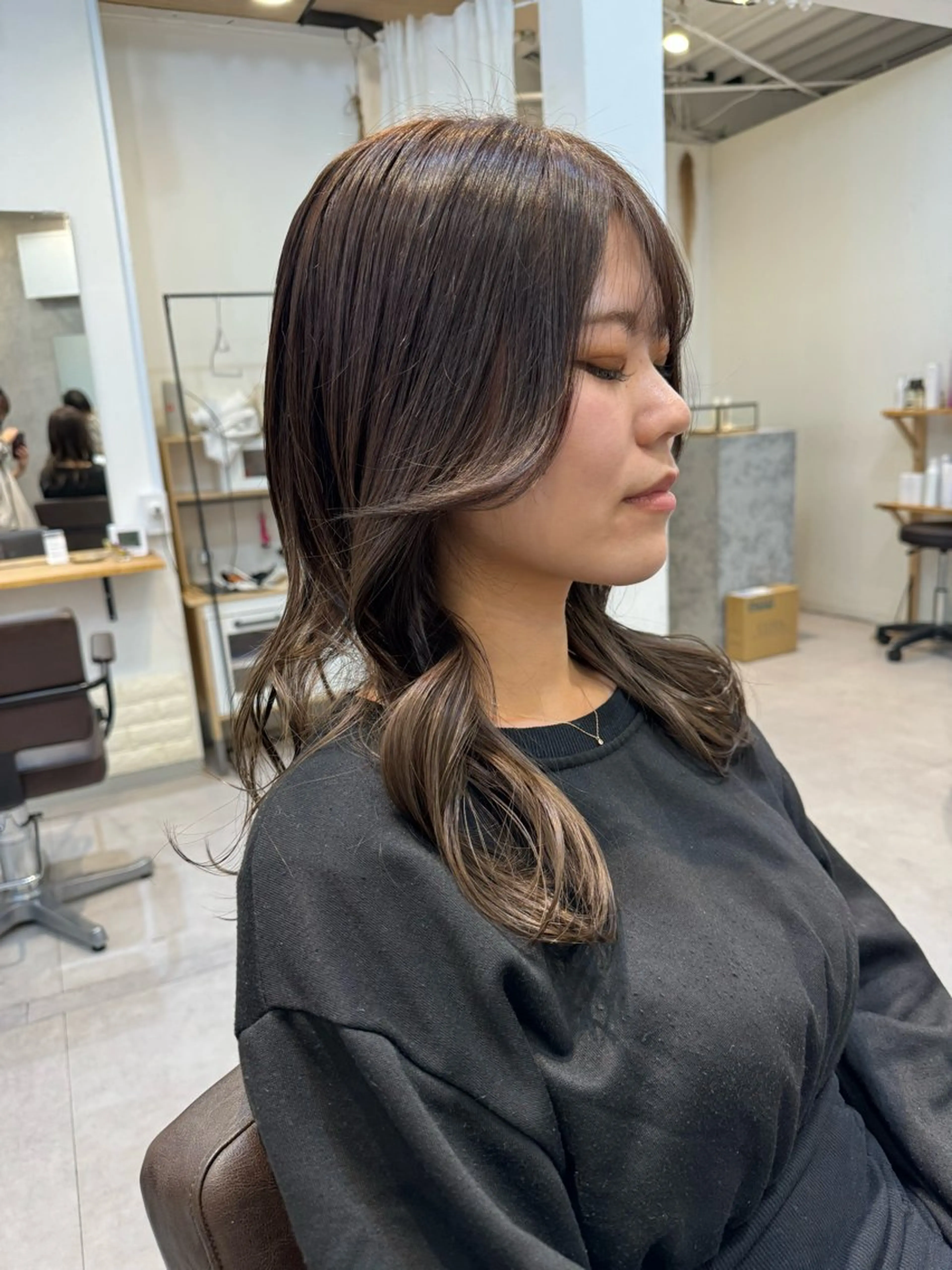 セミロング カラー 髪質改善 トリートメント カット ヘアカラー トリートメント Dxxxx III所属・女性目線の大人 メンズ*Ayakaのヘアスタイル