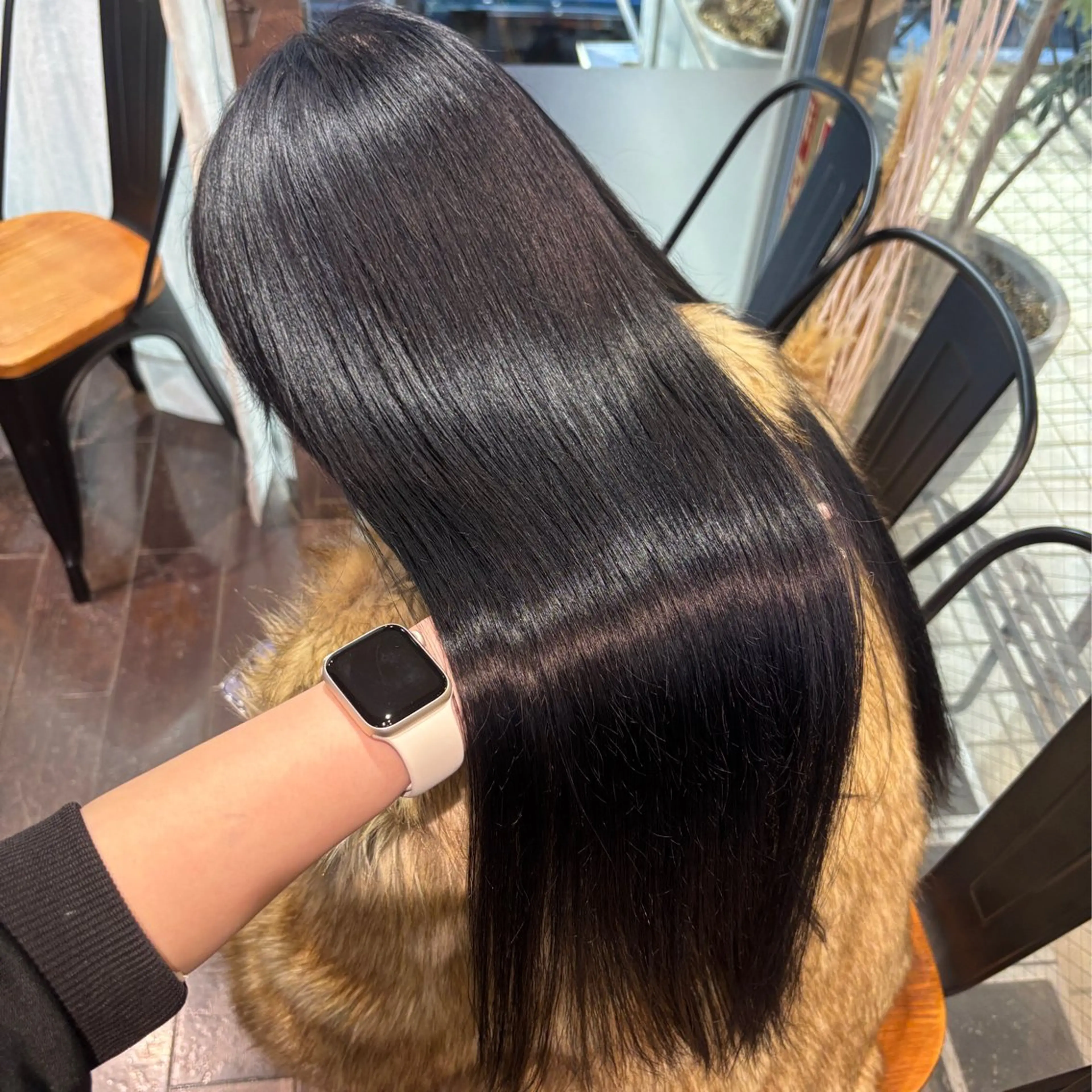 カラー ベージュカラー 黒髪 ブリーチ ブルーカラー ブルーブラック 艶カラー♡/eye / mai🪐🪄のヘアスタイル