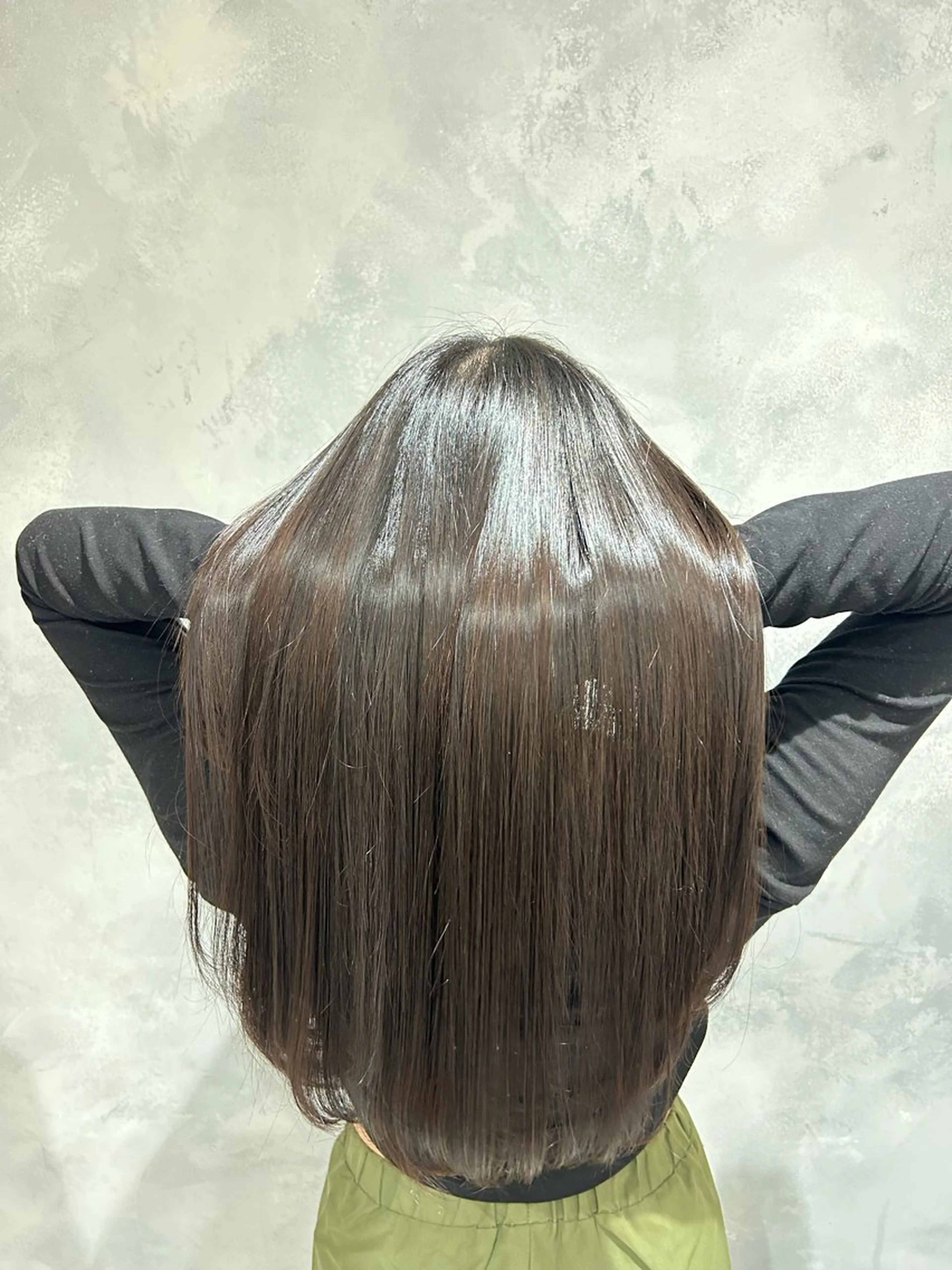 ロング 髪質改善 トリートメント カット 縮毛矯正 トリートメント 飯田 祥哉のヘアスタイル