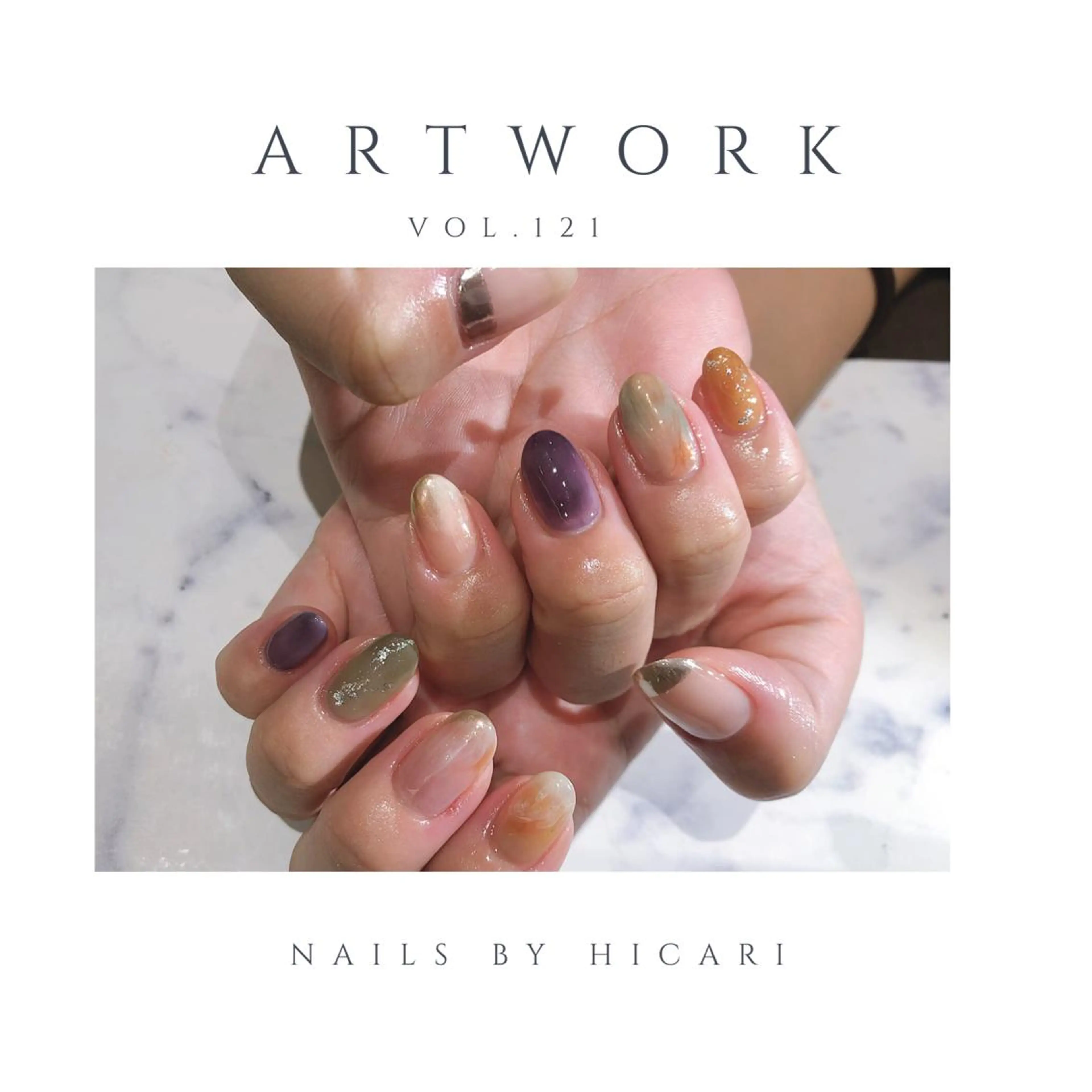 ショート カラー ネイル マツエク・マツパ ハンドネイル illum hicariのネイルデザイン