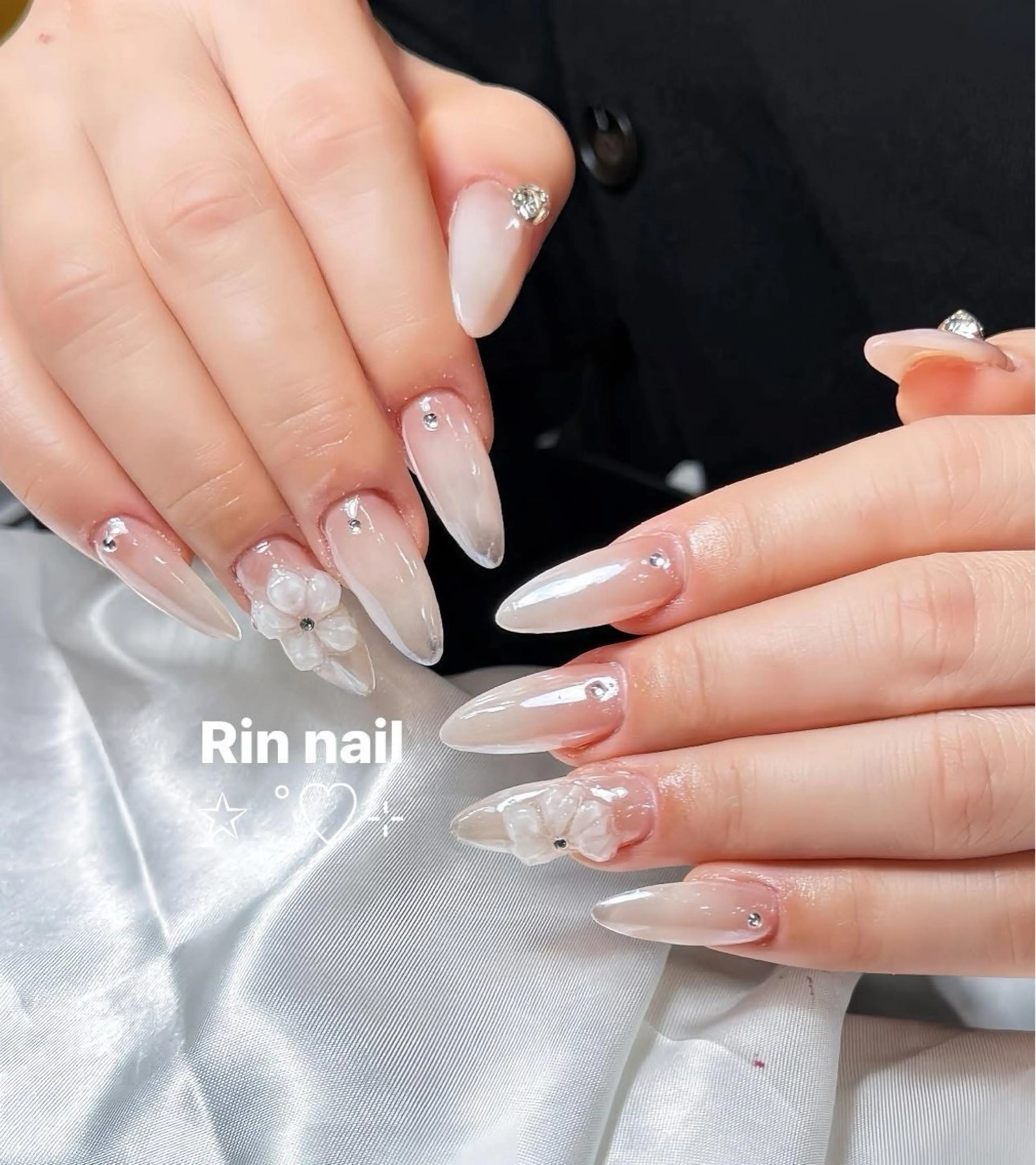 ネイル アートネイル ジェルネイル ロングネイル ニュアンスネイル スカルプネイル ハンドネイル Rin Nail 新大久保店のネイルデザイン
