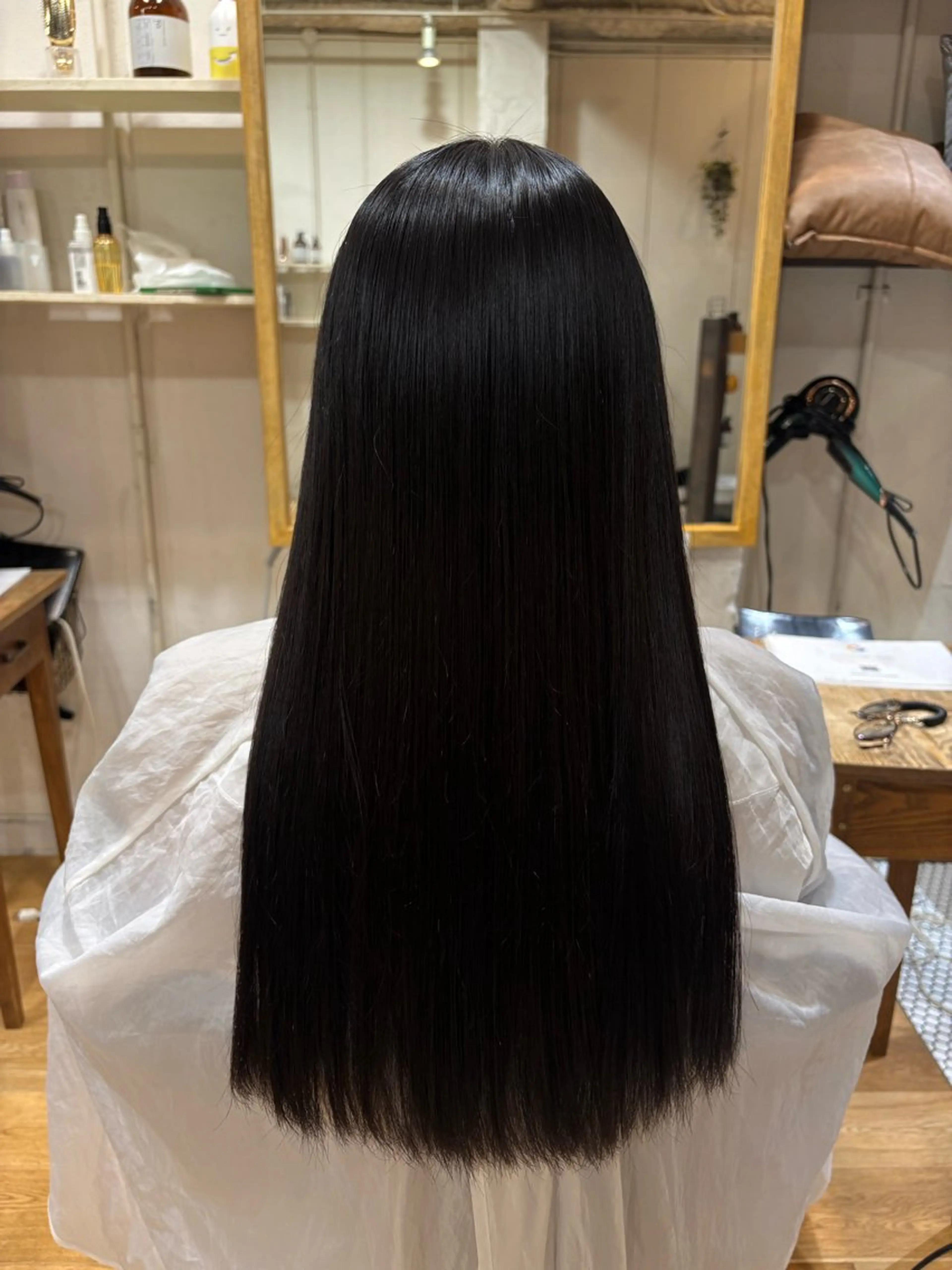 ロング 縮毛矯正 武田玲音/カラー モデル/堀江のヘアスタイル