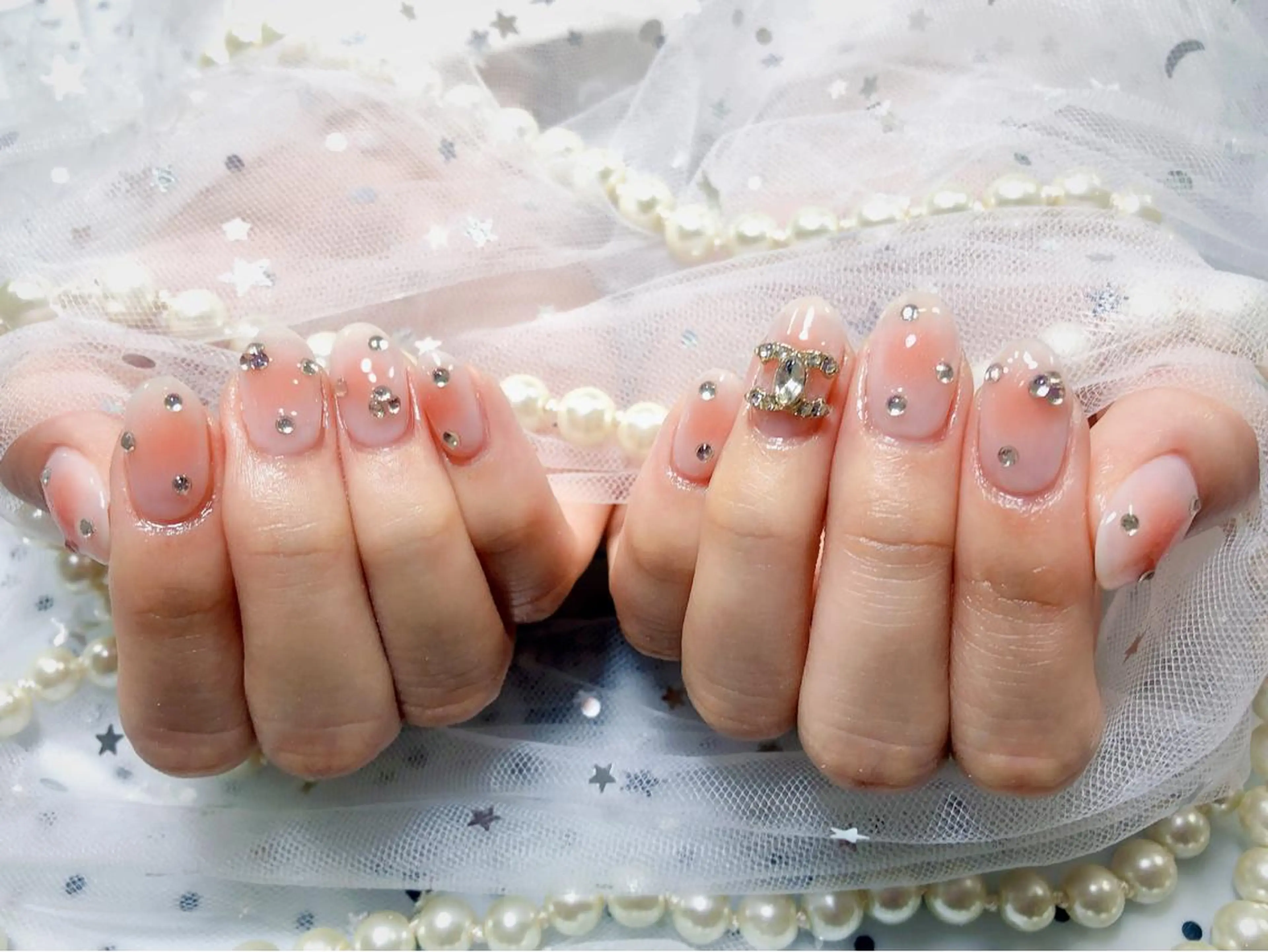 ネイル オーロラネイル チークネイル 長さ出し フレンチネイル ジェルネイル MUSES  NAIL  SALON所属・MUSES ネイルのネイルデザイン