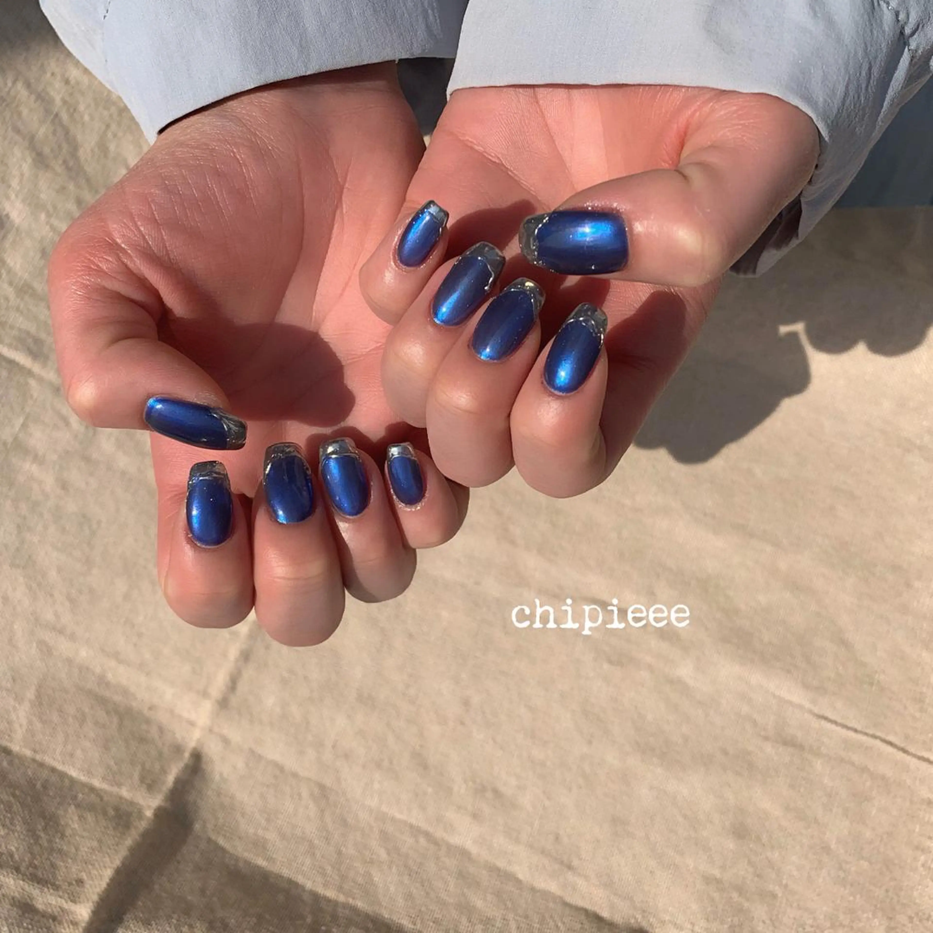 ネイル ミラーネイル スクエアネイル charme所属・. SHIORIのネイルデザイン