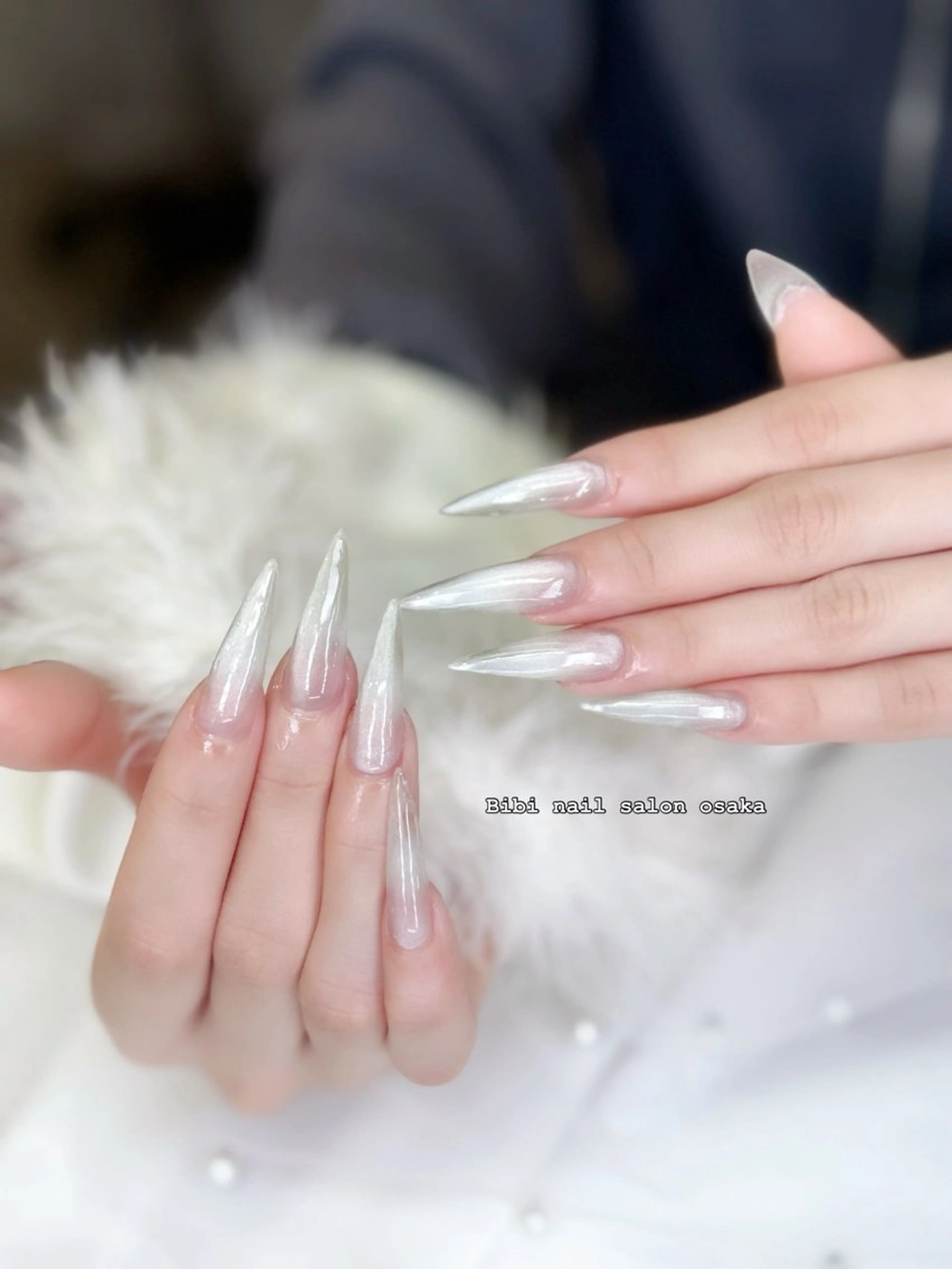 セミロング ハンドネイル Bibi beauty spa Osaka所属・Bibi nail Osakaのネイルデザイン