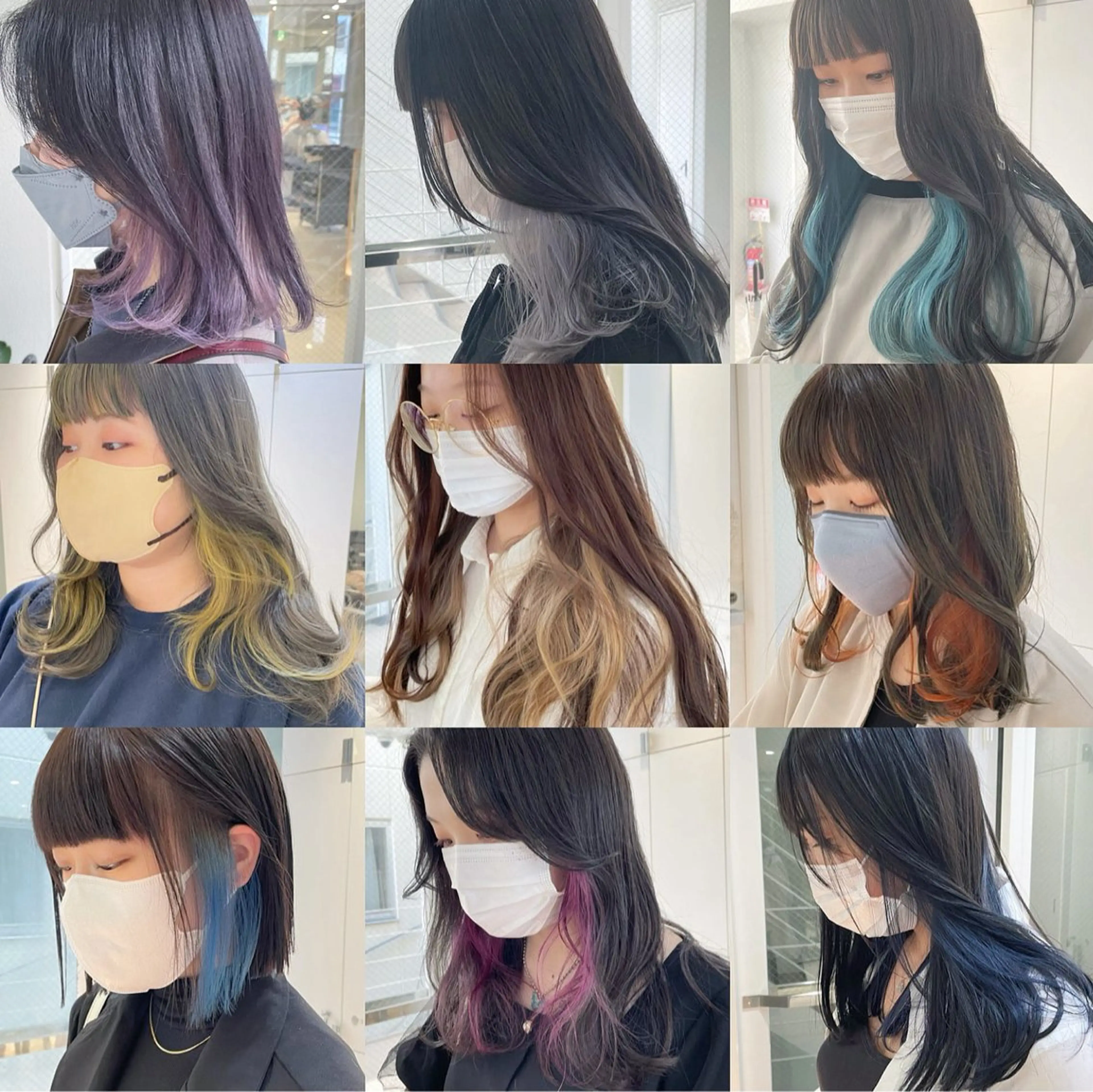 ミディアム カラー ヘアアレンジ ブリーチ インナーカラー ヘアカラー トリートメント ヘアセット topstylist 🖤川辺晴加🖤のヘアスタイル