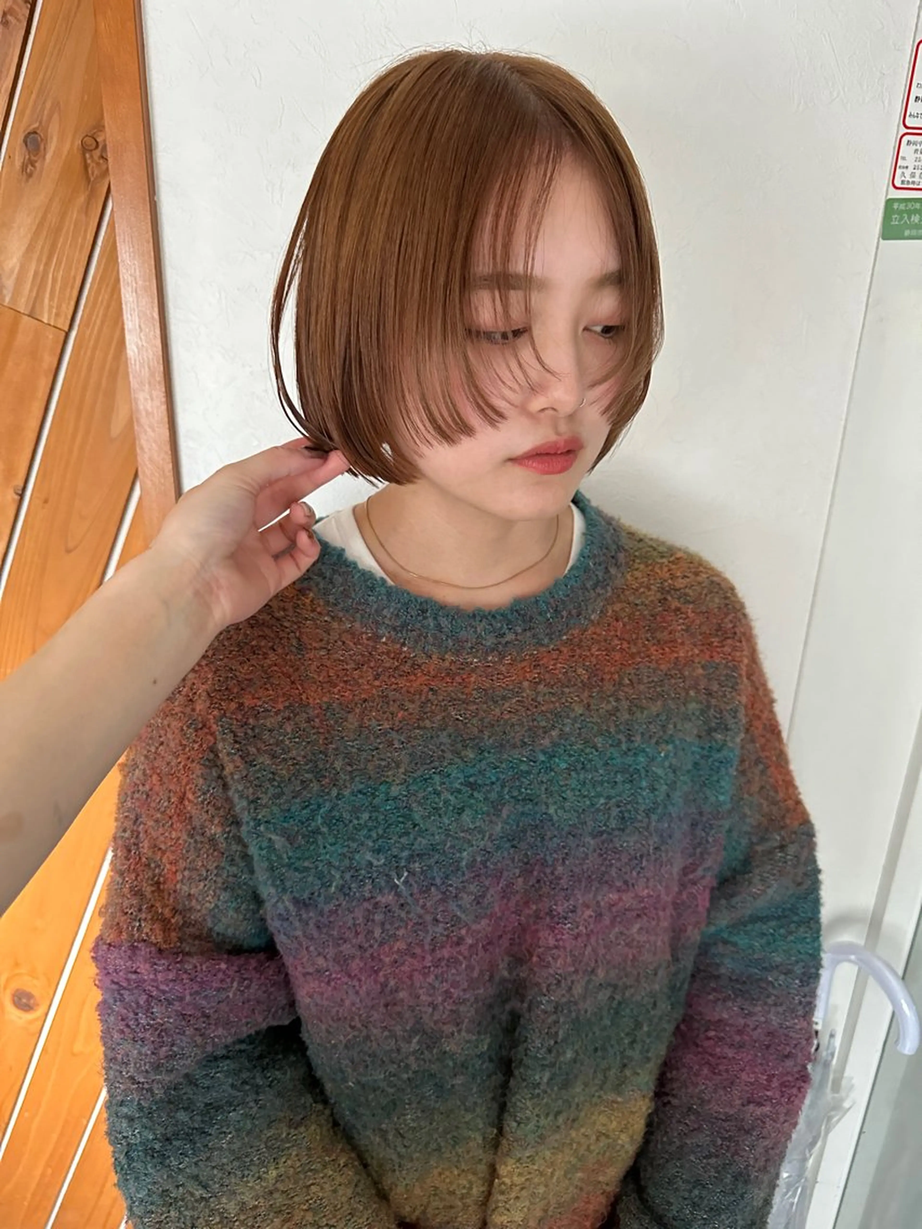 ショート ボブレイヤー ボブ 顔周りカット レイヤーカット カット ヘアカラー 宮﨑 あかねのヘアスタイル