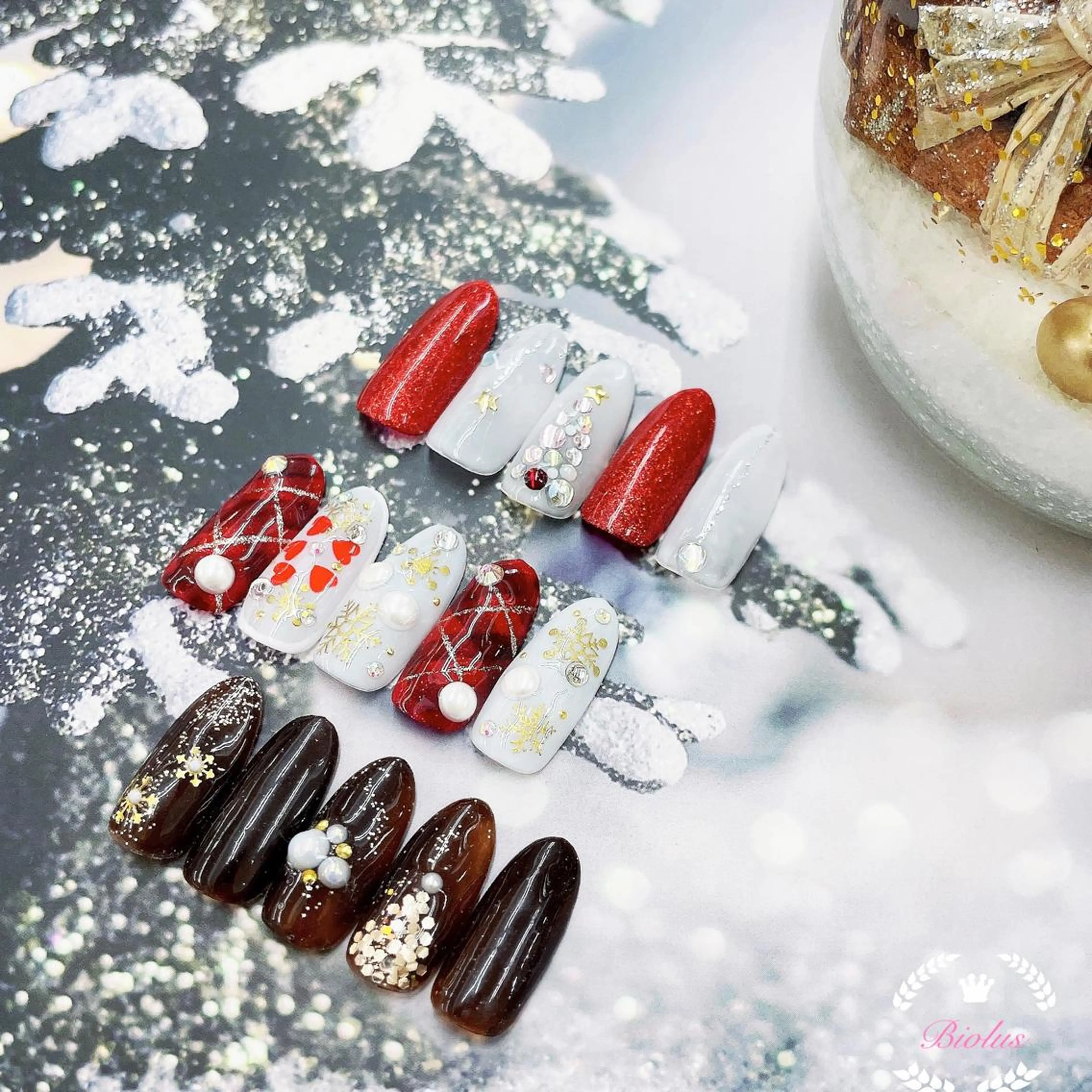 ネイル 冬ネイル クリスマス vimore ネイルサロンのネイルデザイン