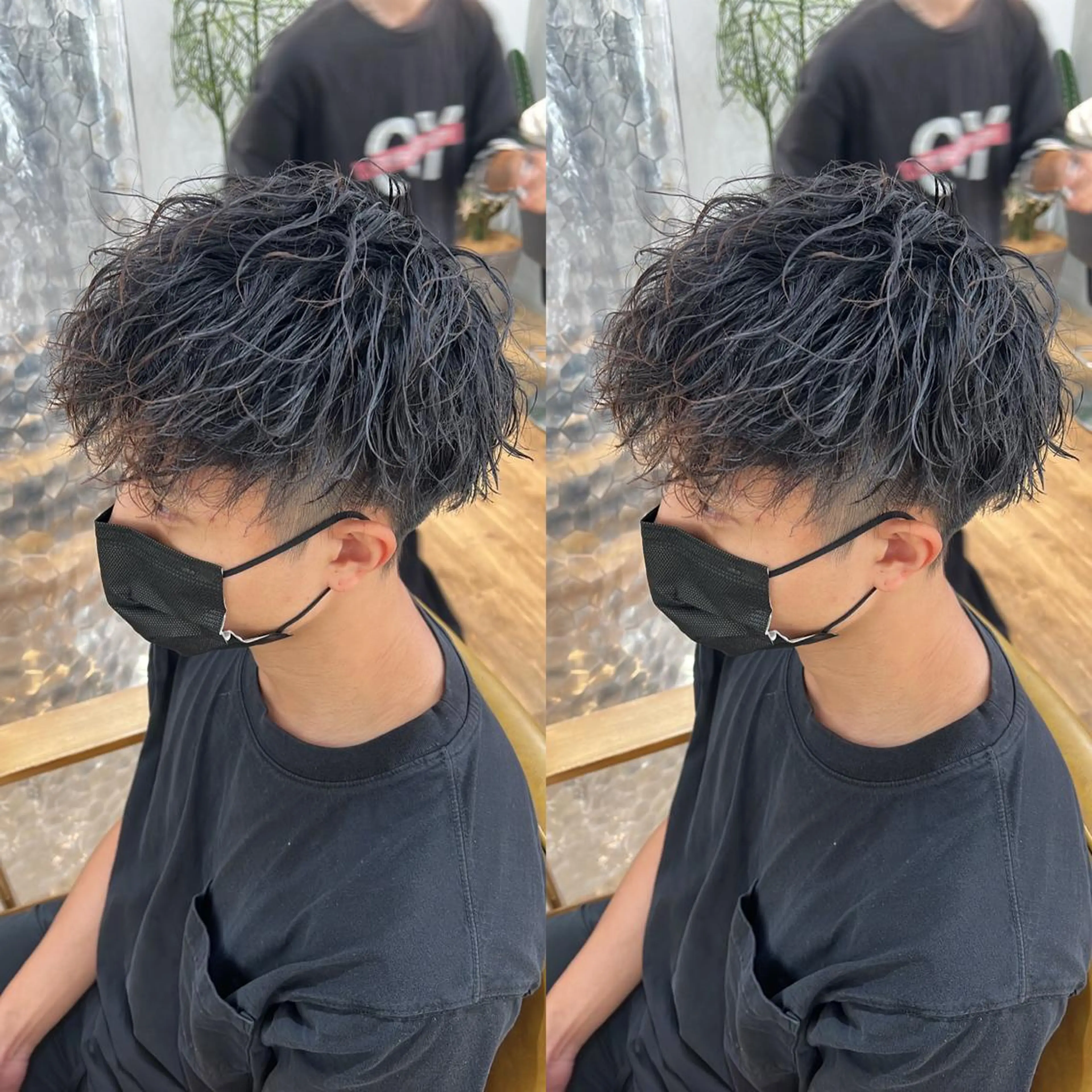 パーマ メンズ センターパート ／植田のヘアスタイル