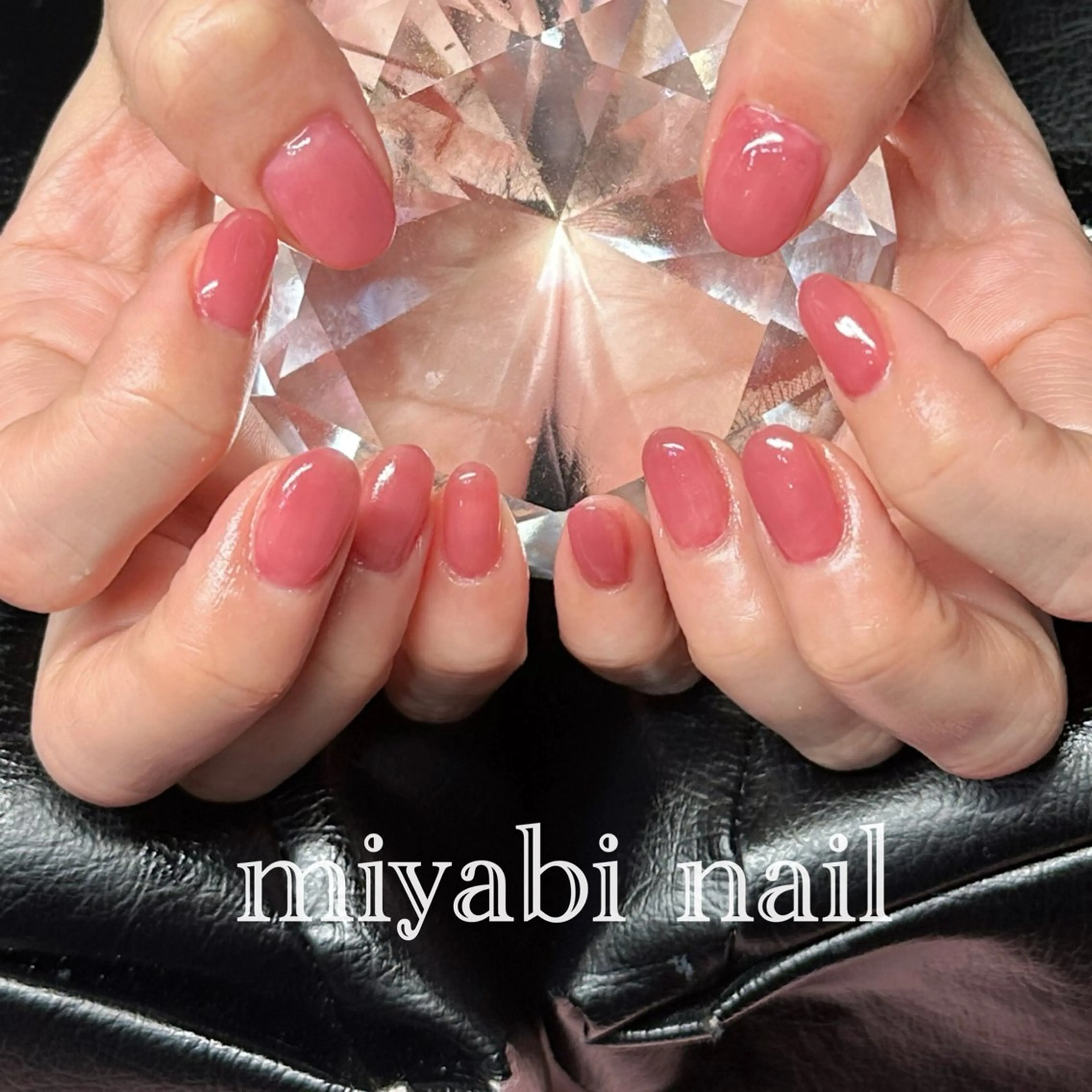 ネイル ジェルネイル 持ち込み オフィスネイル ピンク ハンドネイル miyabi nail 桂川駅近くのネイルデザイン