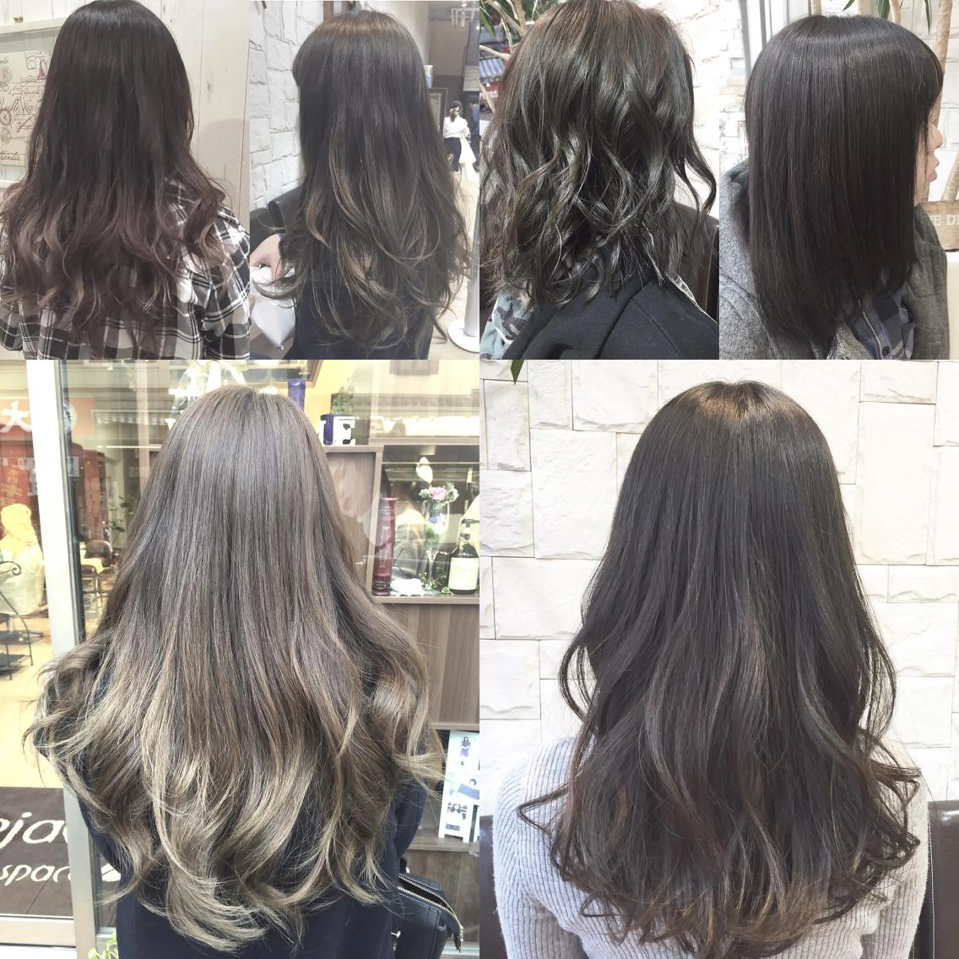 セミロング ロング カラー 髪質改善 艶髪🔵ﾌｾﾅｵﾔのヘアスタイル