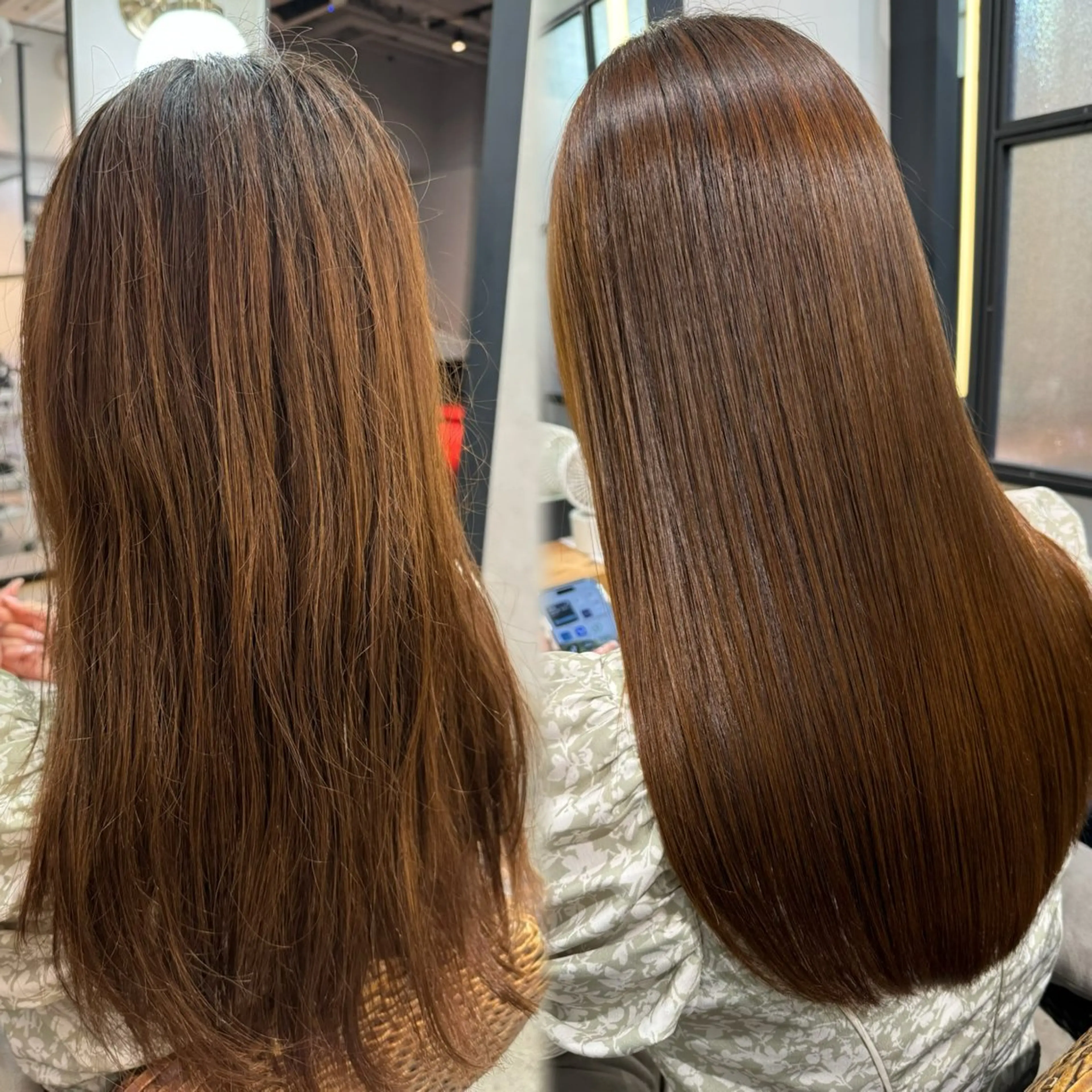 セミロング カラー カット ヘアカラー トリートメント ［パサつき改善］＊ 髪質改善ケアサロン＊のヘアスタイル