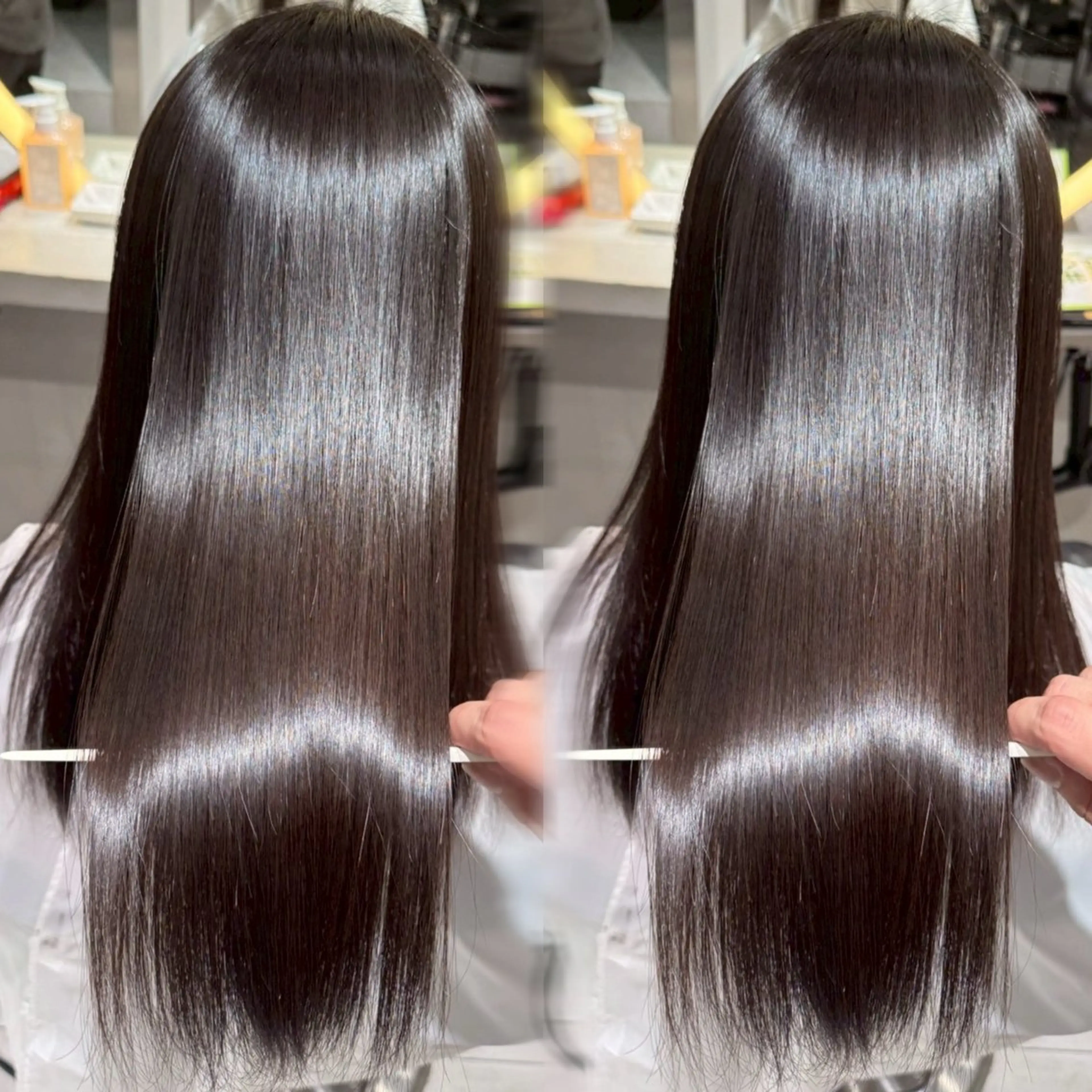 ロング 縮毛矯正 トリートメント 長崎 雛良のヘアスタイル