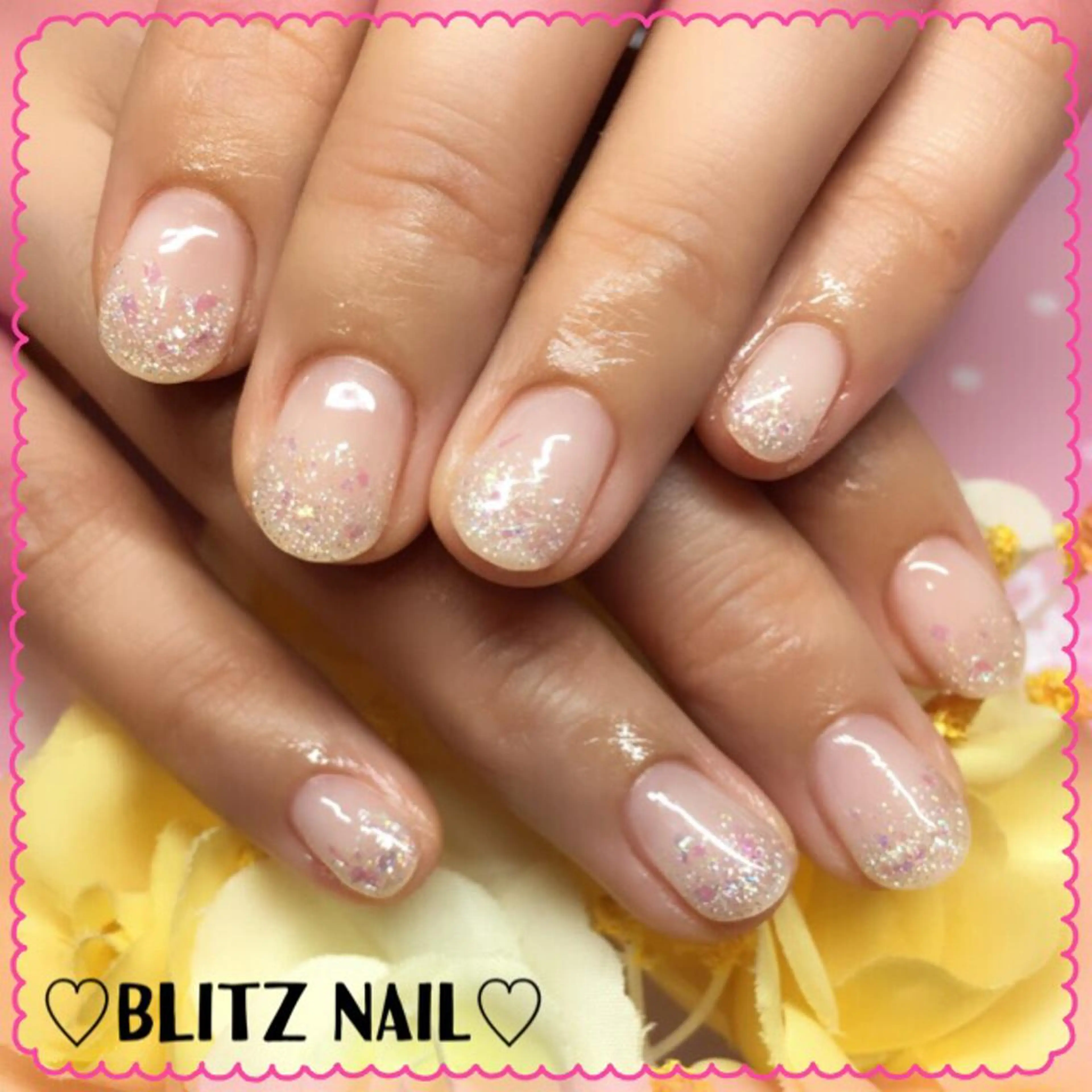 ネイル グラデーション ラメ(グリッター) ラメグラデーション BLITZ Nail 岩田💅🏻✨のネイルデザイン