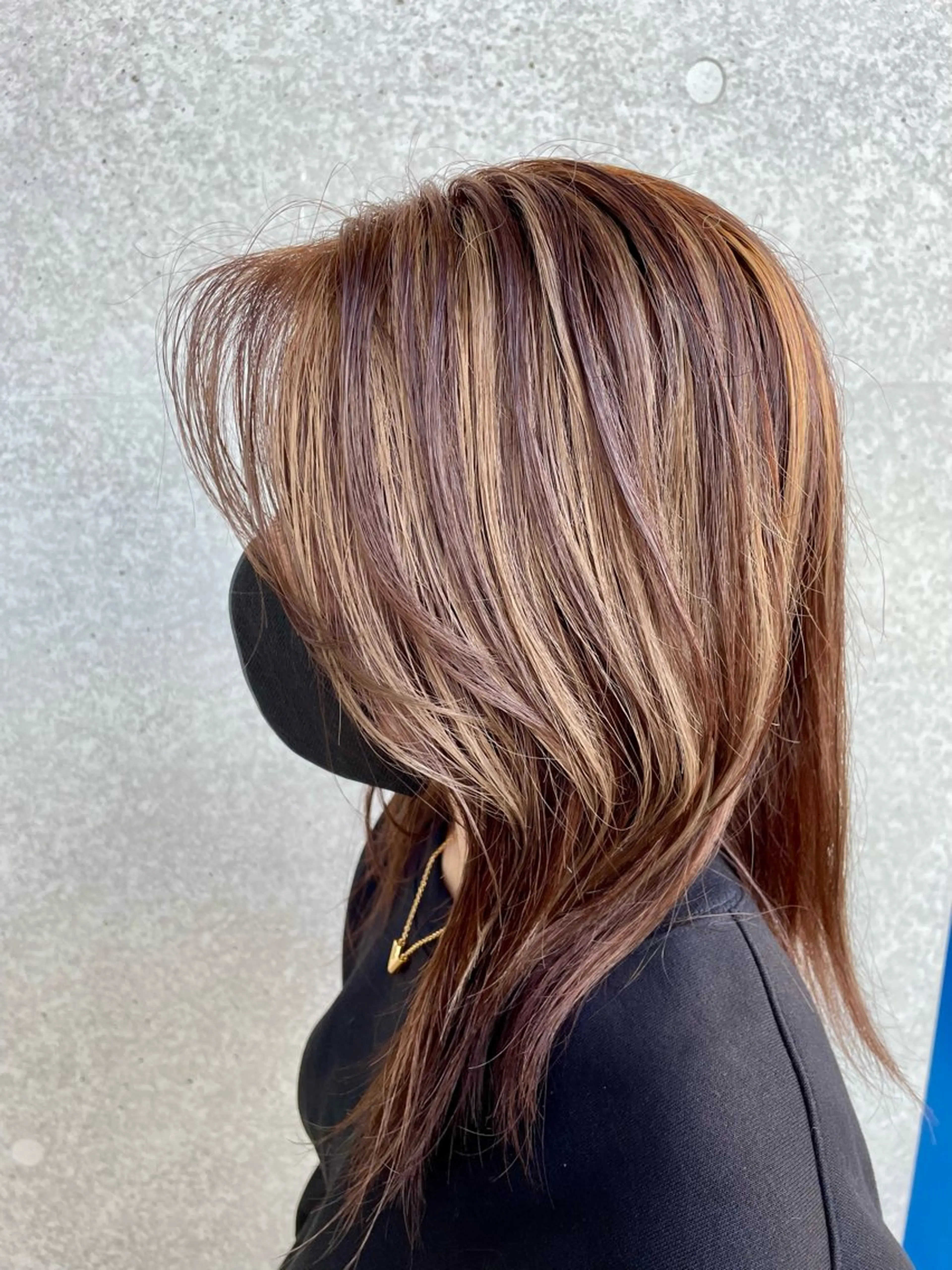 セミロング カラー 坂本 勇将のヘアスタイル