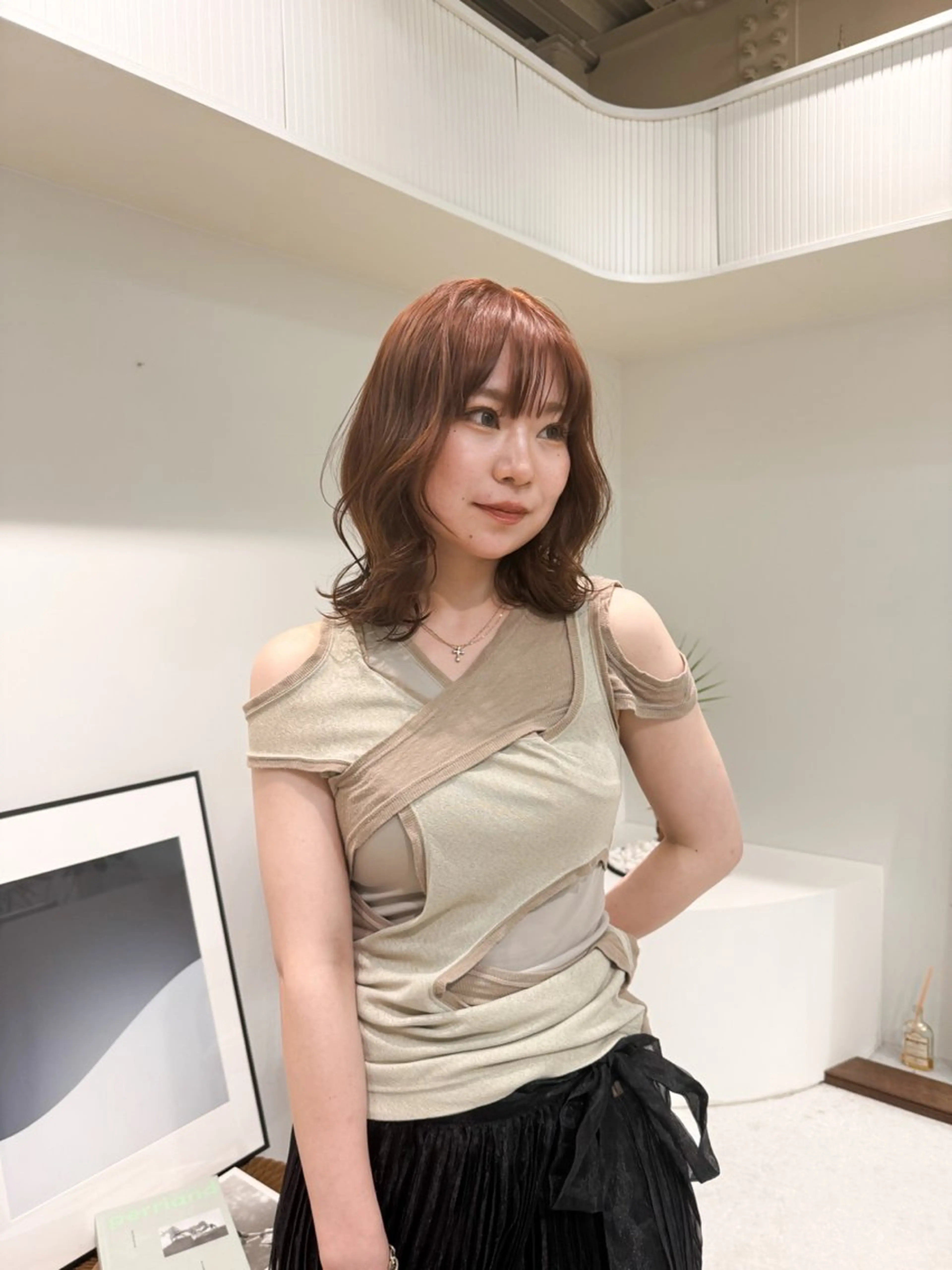 ミディアム カラー ヘアアレンジ ヘアカラー トリートメント 🦠デザインカラー/ 魚瀬あおい🦠のヘアスタイル