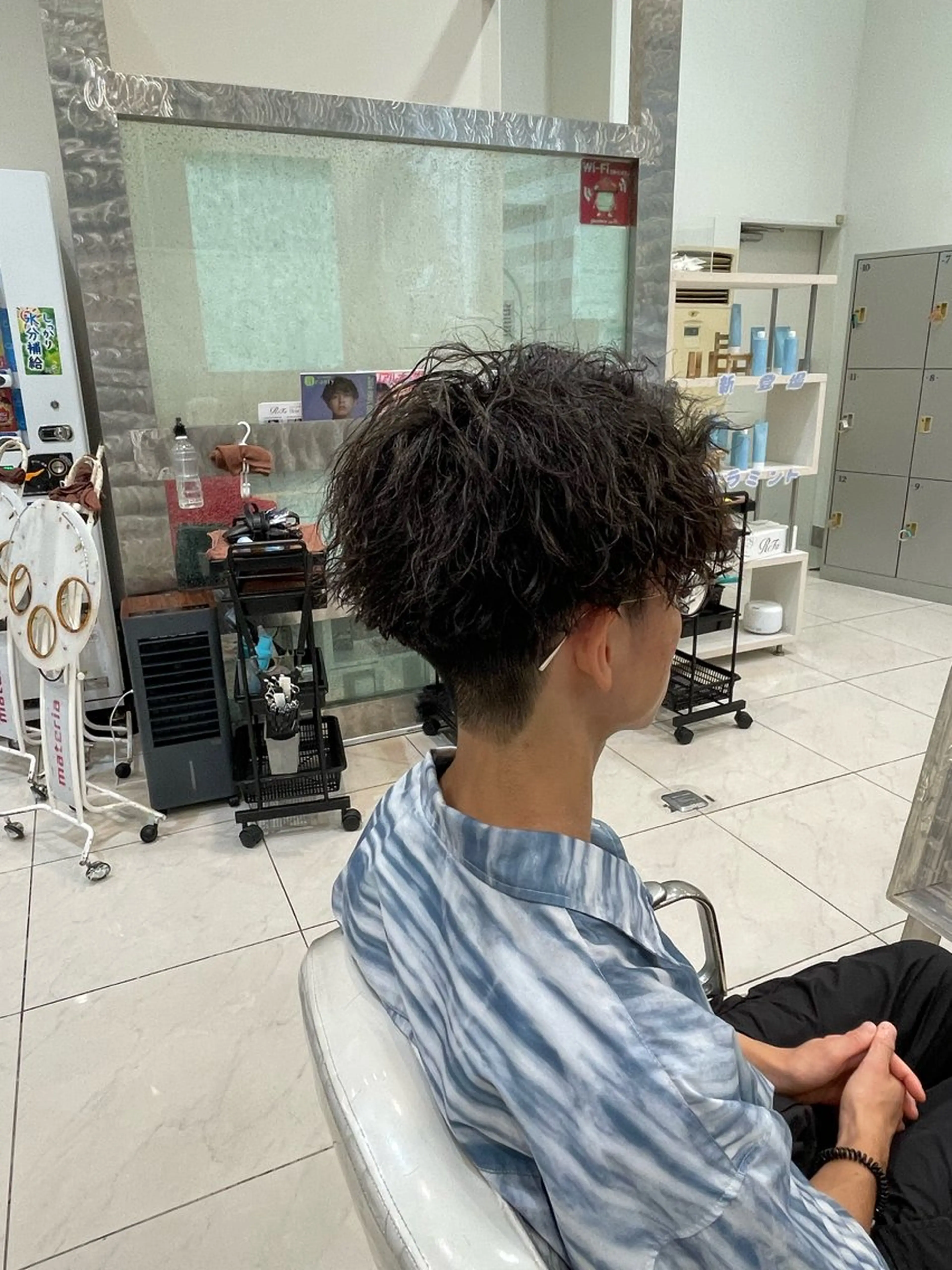 ショート パーマ メンズ カット パーマ トリートメント メンズパーマ特化 真栄平有希のヘアスタイル