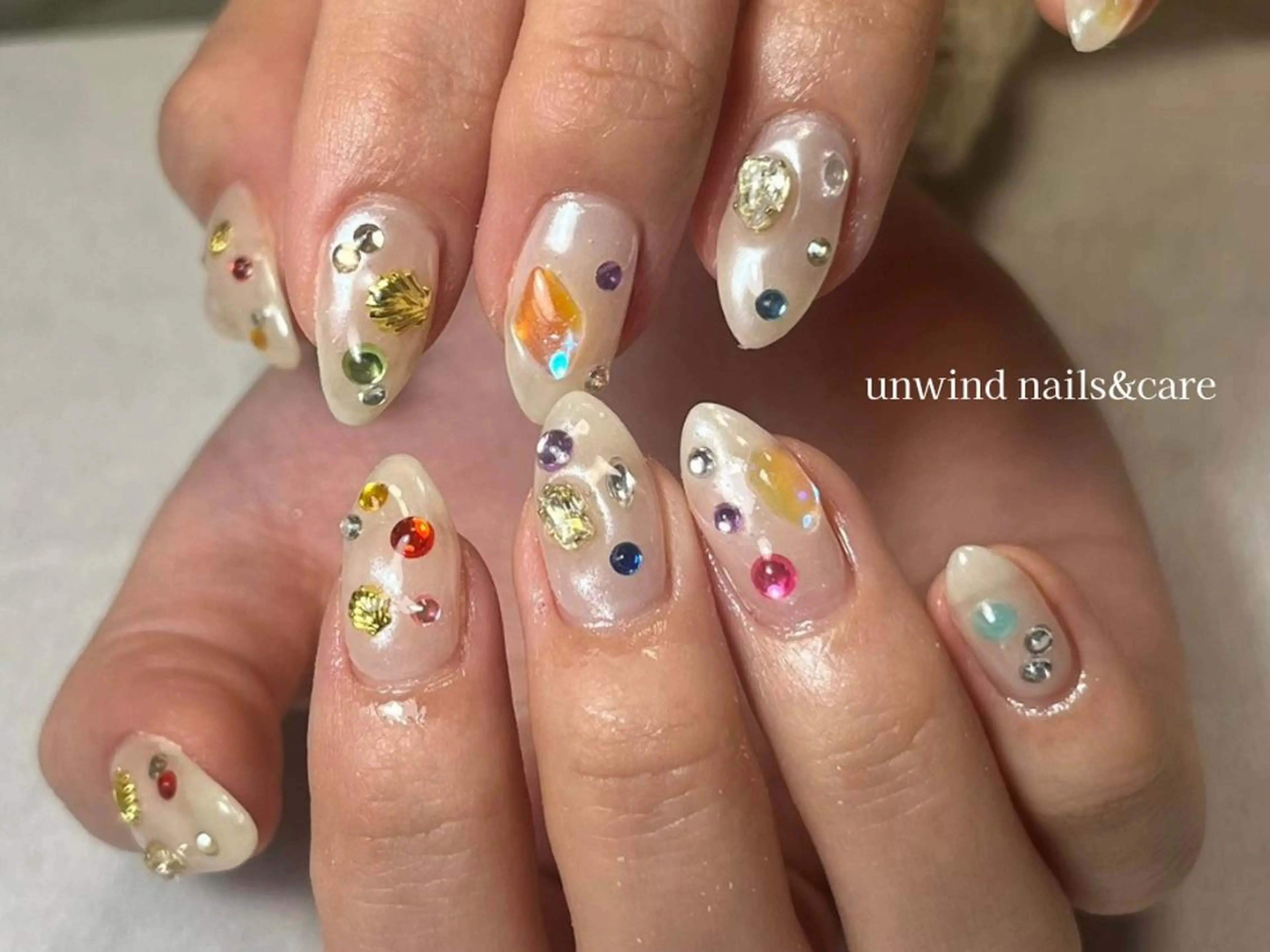 🗻新春限定🗻【HAND】ワンカラー＋パーツ付け放題 ¥7,900→¥7,000の写真