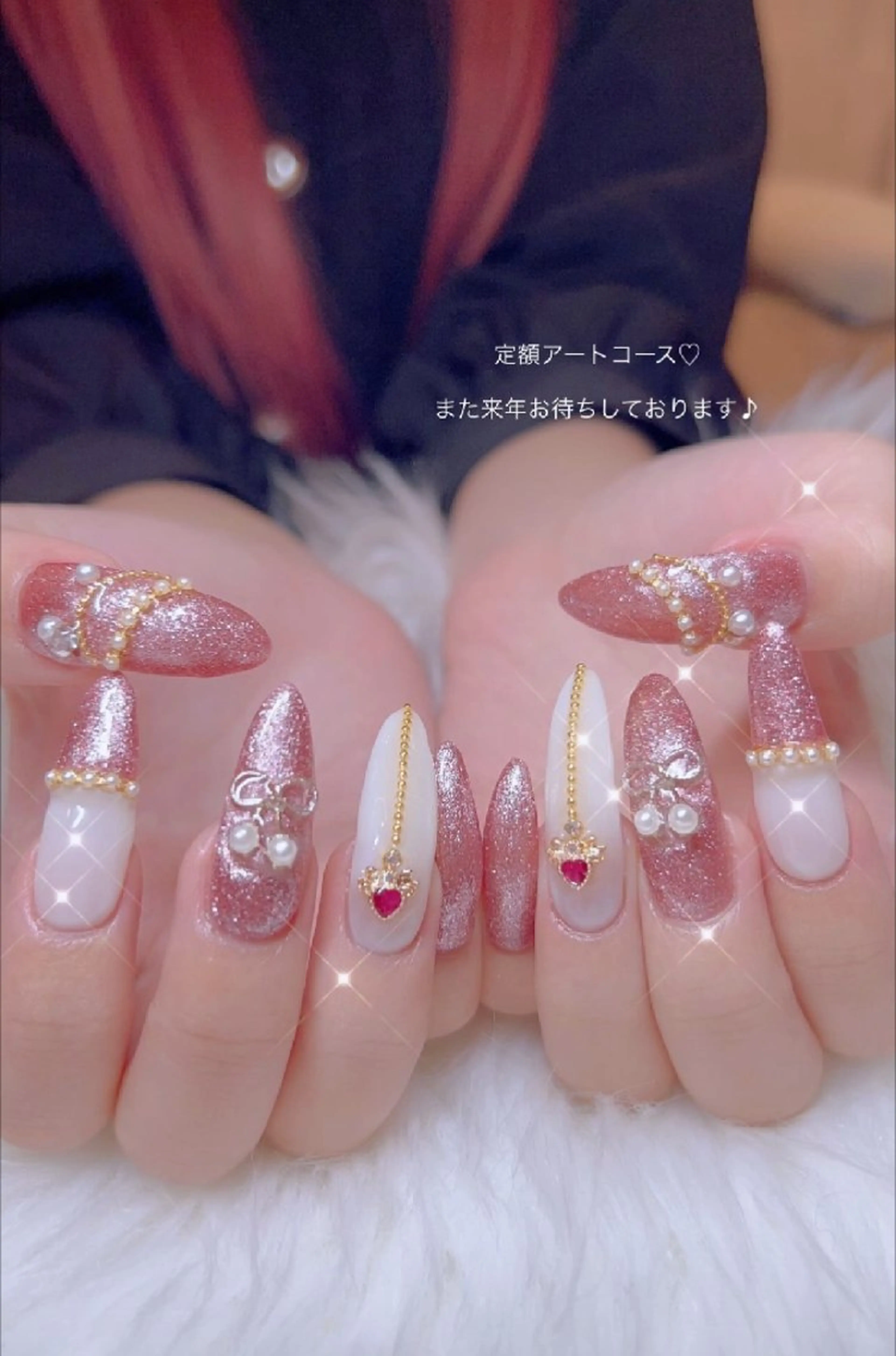 ネイル アートネイル バレンタイン ハンドネイル I LOVE ME NAIL.。.:*♡のネイルデザイン