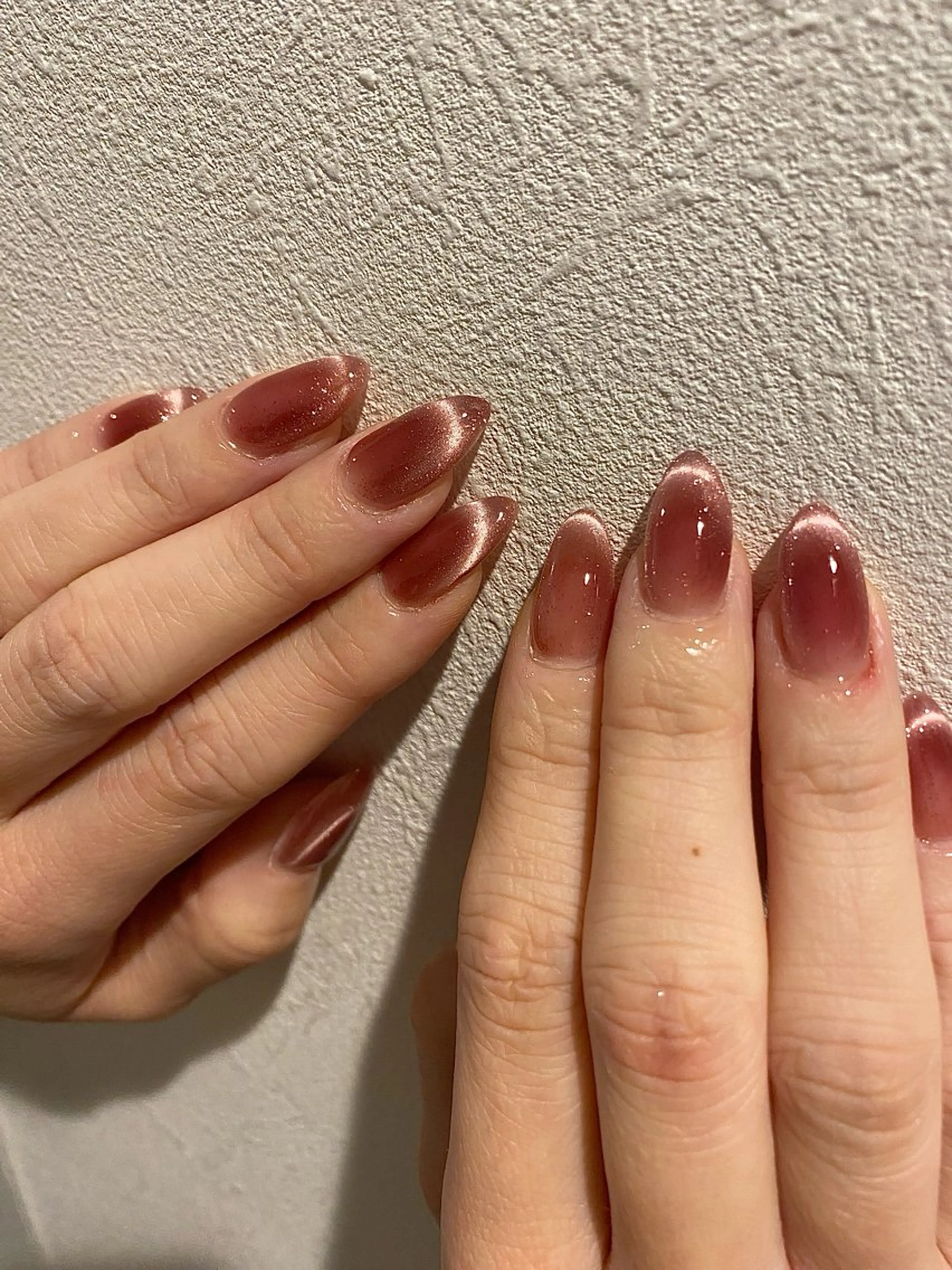 ネイル フレンチネイル マグネットネイル マグネットフレンチ ハンドネイル nalunail harukaのネイルデザイン