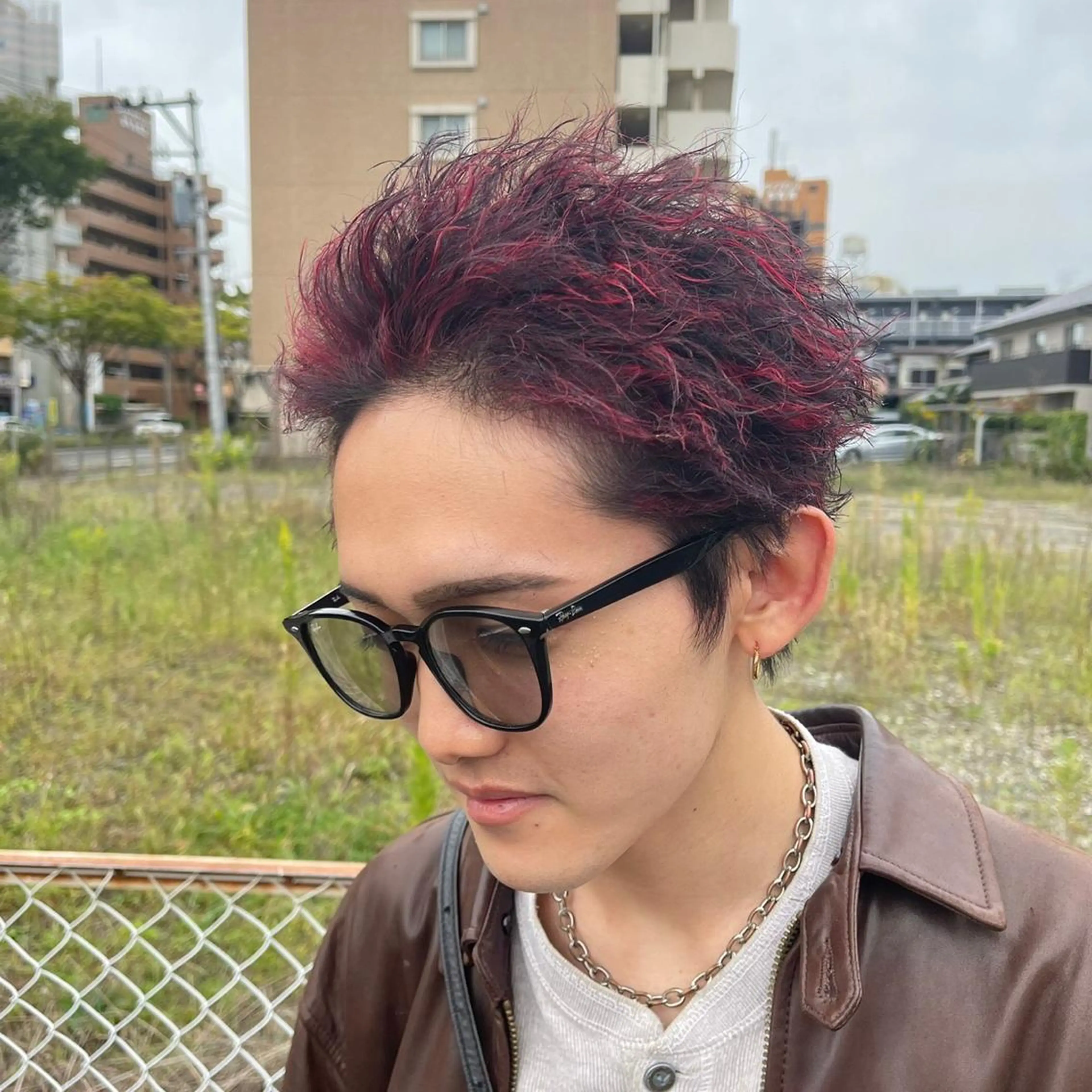 ショート カラー パーマ メンズ 樽川翔/フェザーパー マ/シャドウパーマのヘアスタイル