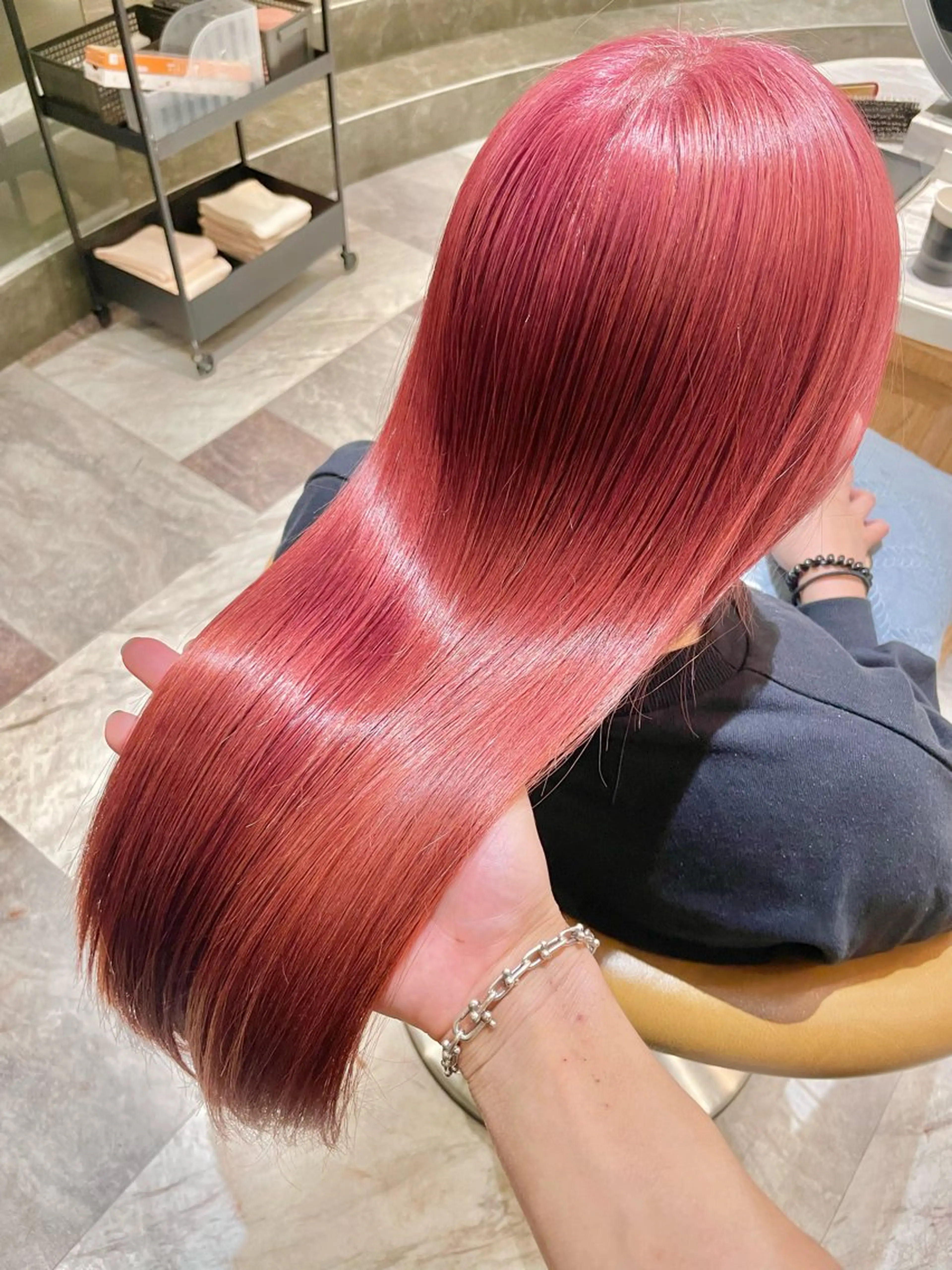 ロング カラー バレイヤージュ ブリーチ ケアブリーチ ダブルカラー グラデーションカラー 美髪/カラー 美容院🌈渡辺隼也のヘアスタイル