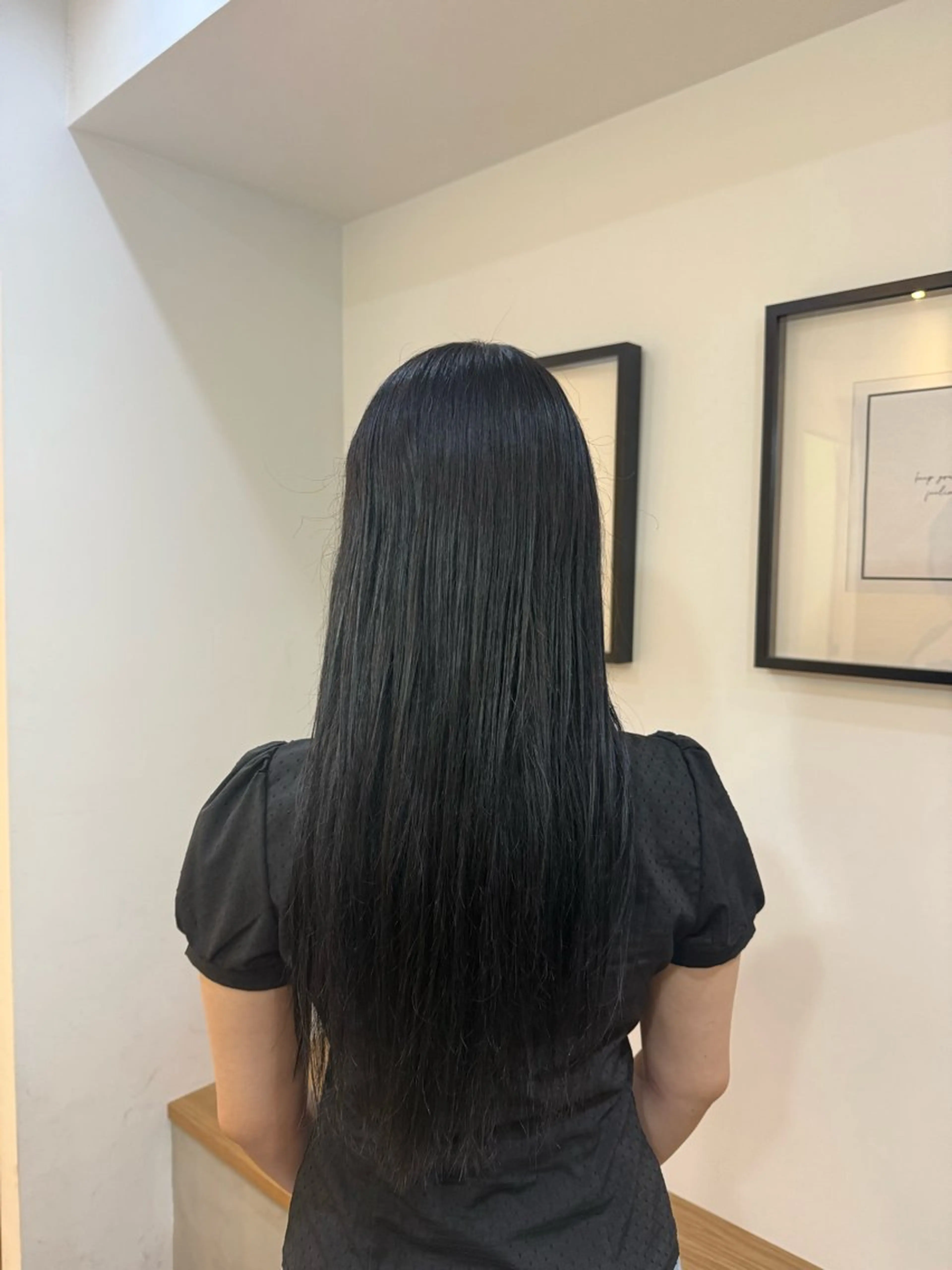 カラー 黒髪 ブルーカラー ブルーブラック 透明感カラー カット ヘアカラー La fith hair charme 渋谷店【ラフィス ヘアー シャルム】所属・💛ボブ/縮毛/ KURUMI💛のヘアスタイル