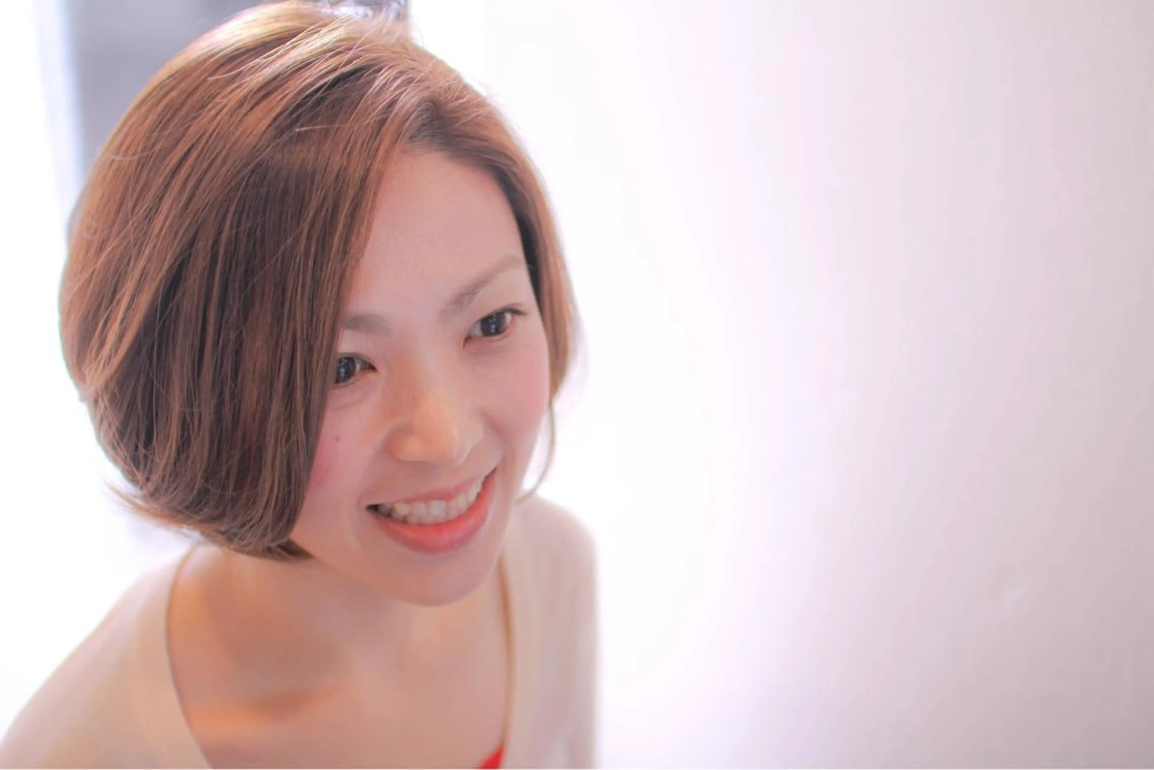 ショート カラー ショートボブ ベージュカラー ボブ ショートヘア 平松 千枝のヘアスタイル