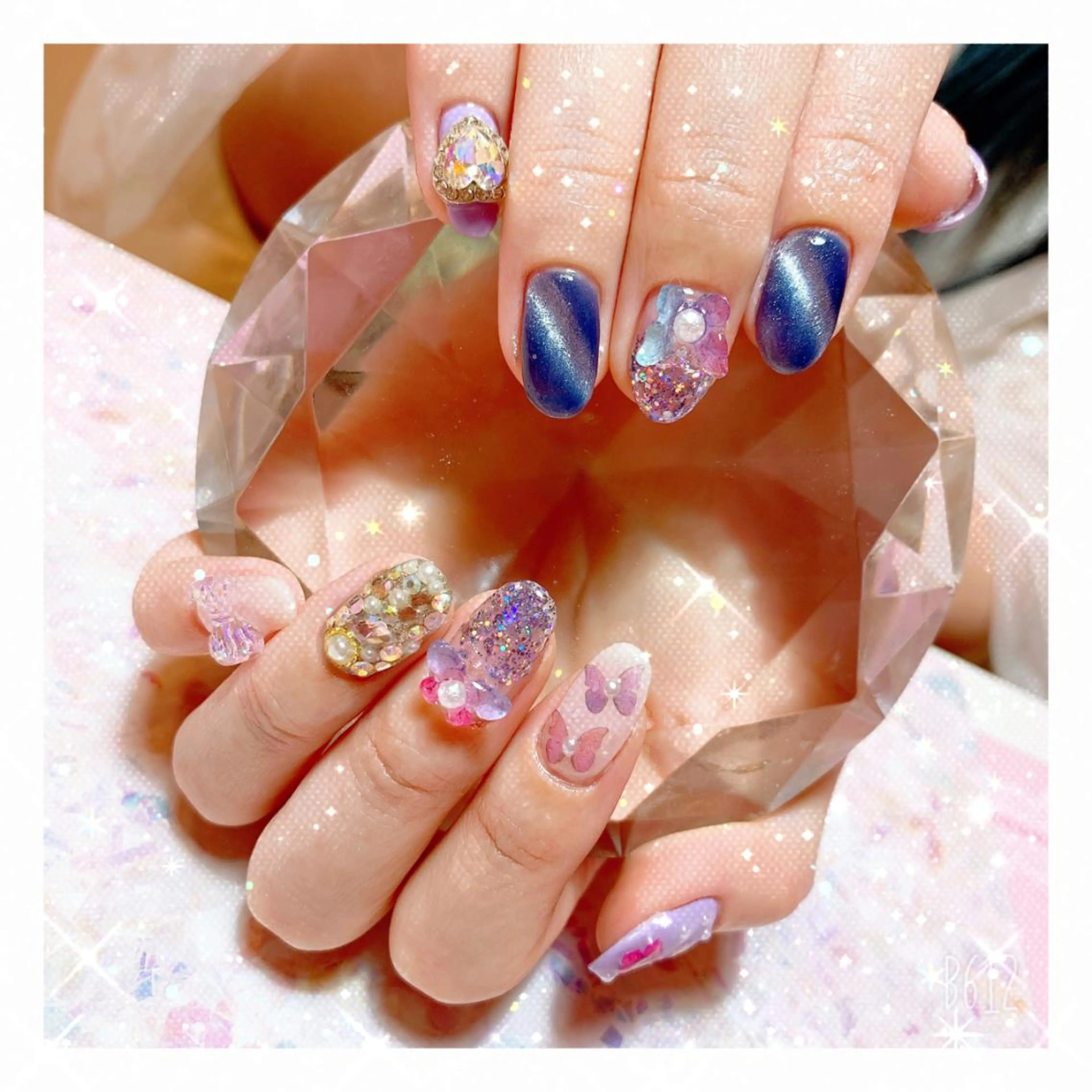 ネイル 成人式 マグネットネイル C's coffret所属・C's coffretのネイルデザイン