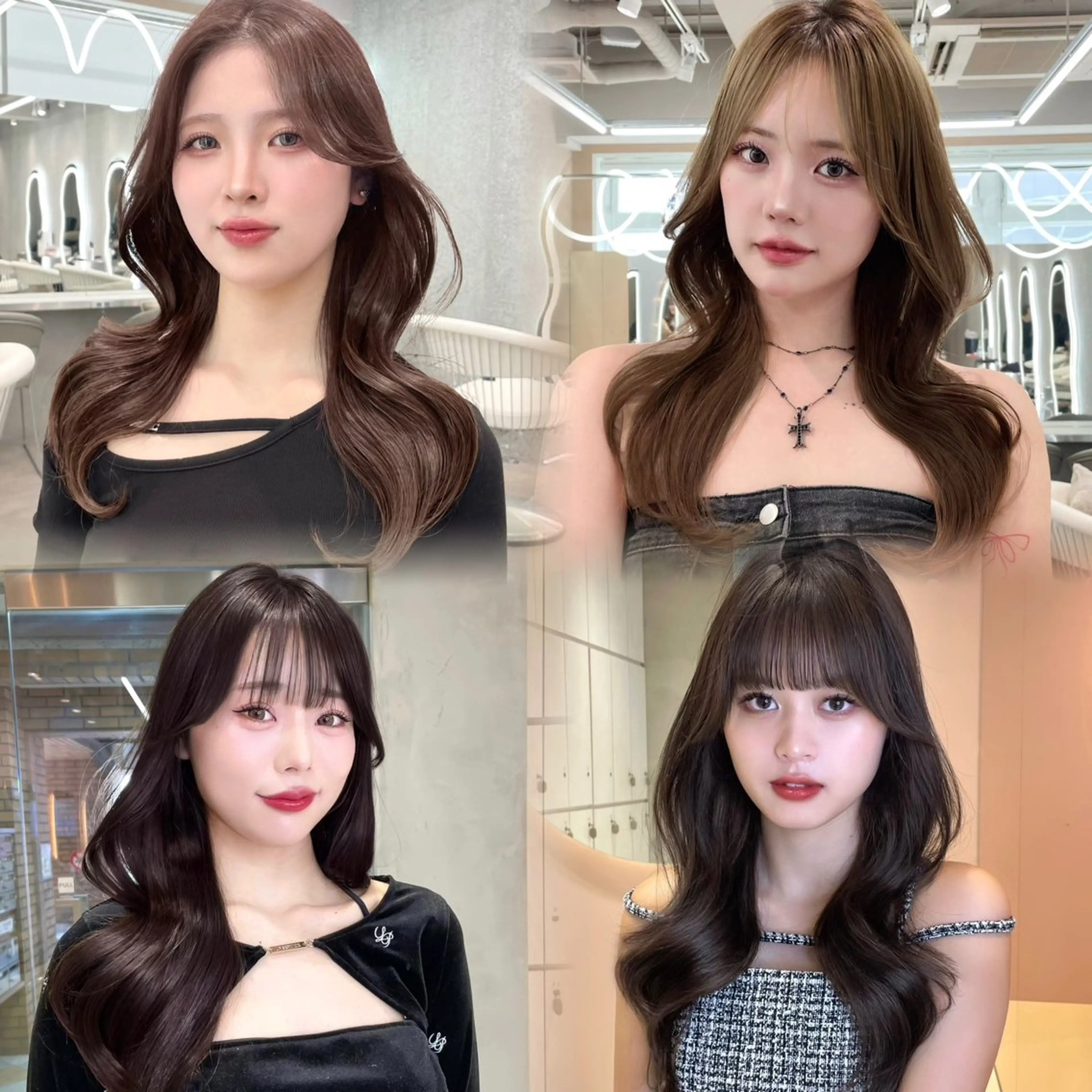 ロング カラー カット ヘアカラー トリートメント 美髪矯正 ブリーチな しダブル🍒❤ゆうきのヘアスタイル