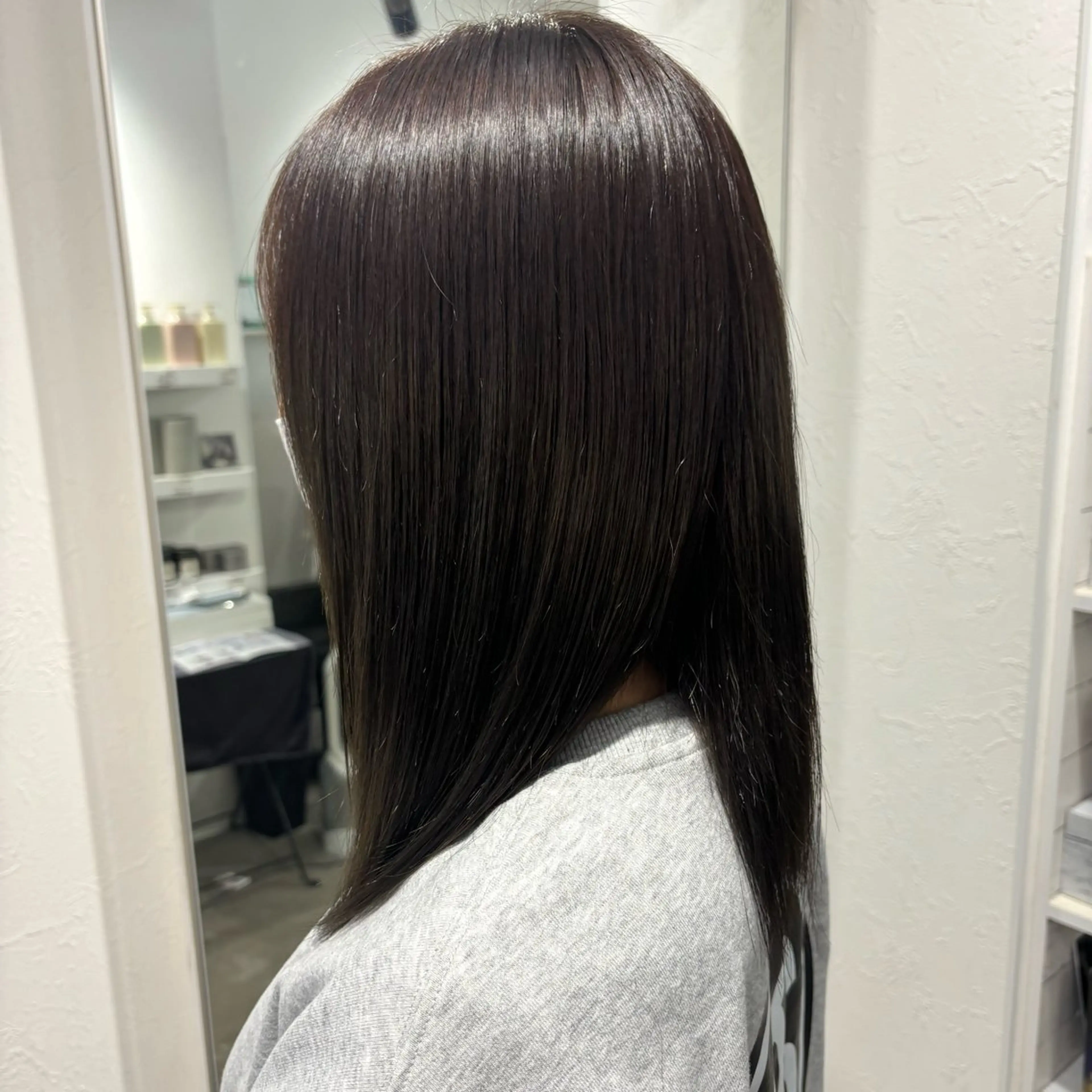 セミロング カラー 髪質改善ストレート /暖色カラー🎀🪞のヘアスタイル