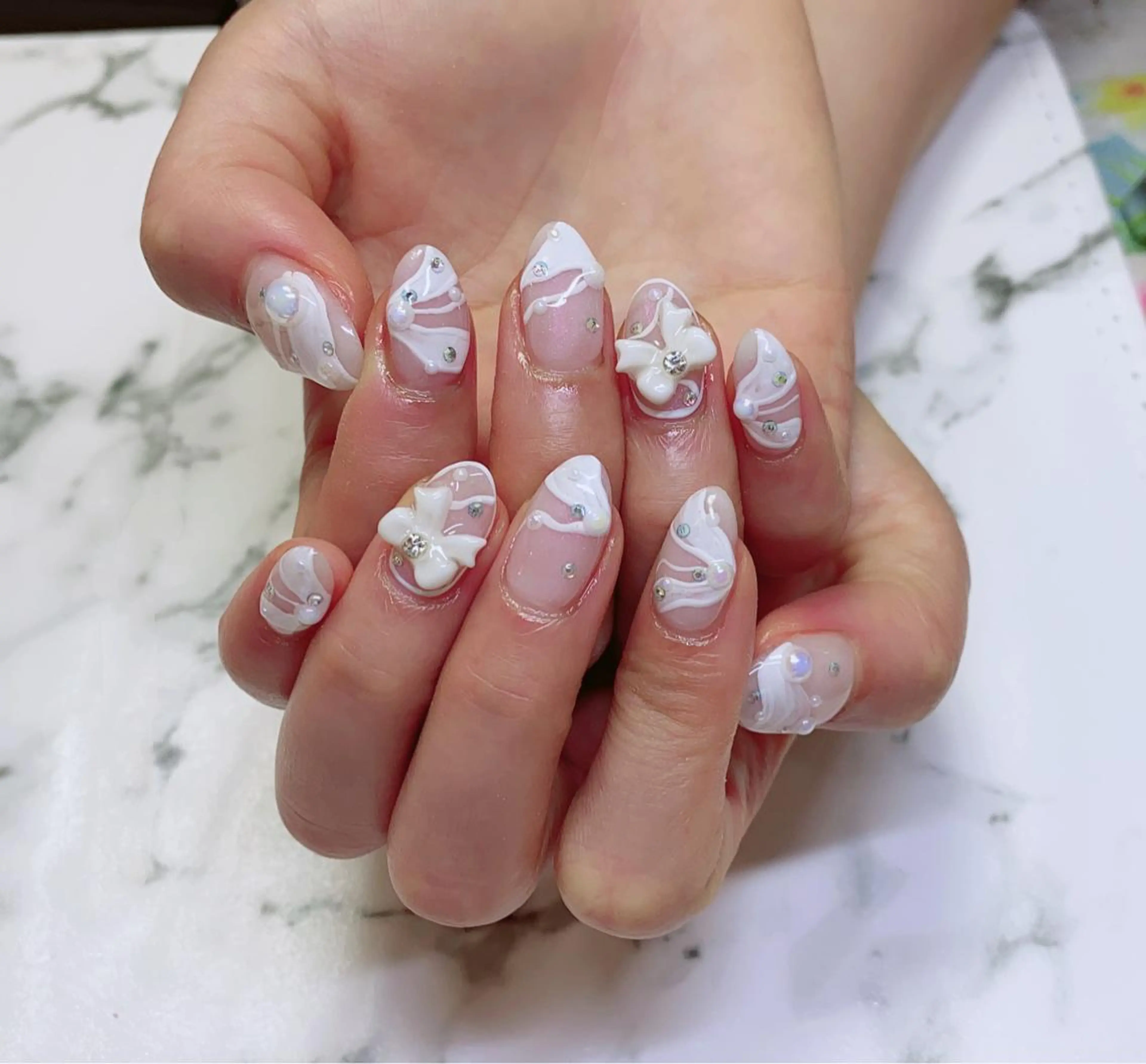 ロング カラー ネイル Q Free nailsのネイルデザイン
