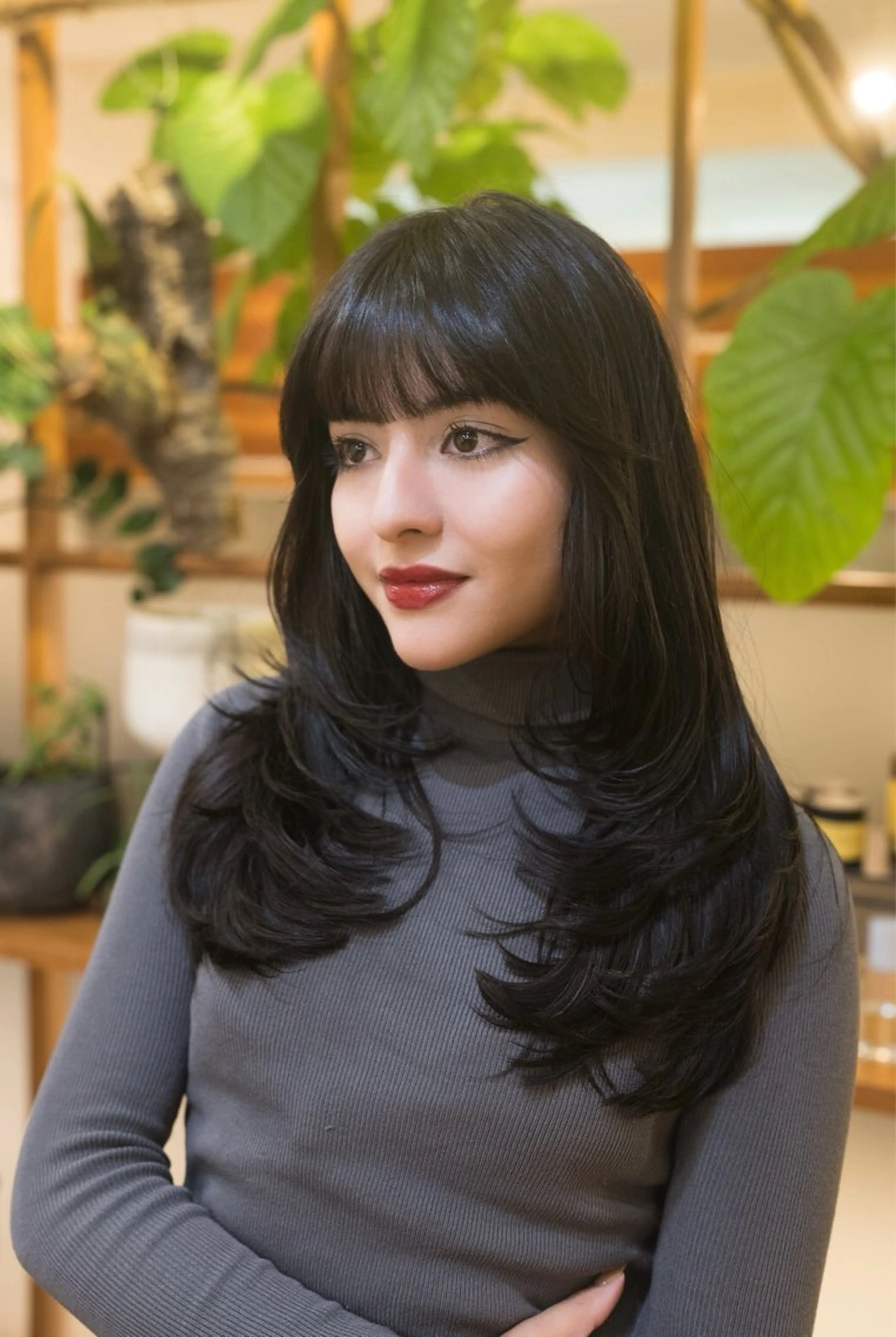 ロング レイヤーカット カット ヘアカラー トリートメント 瀬長なおみ U too e'sのヘアスタイル