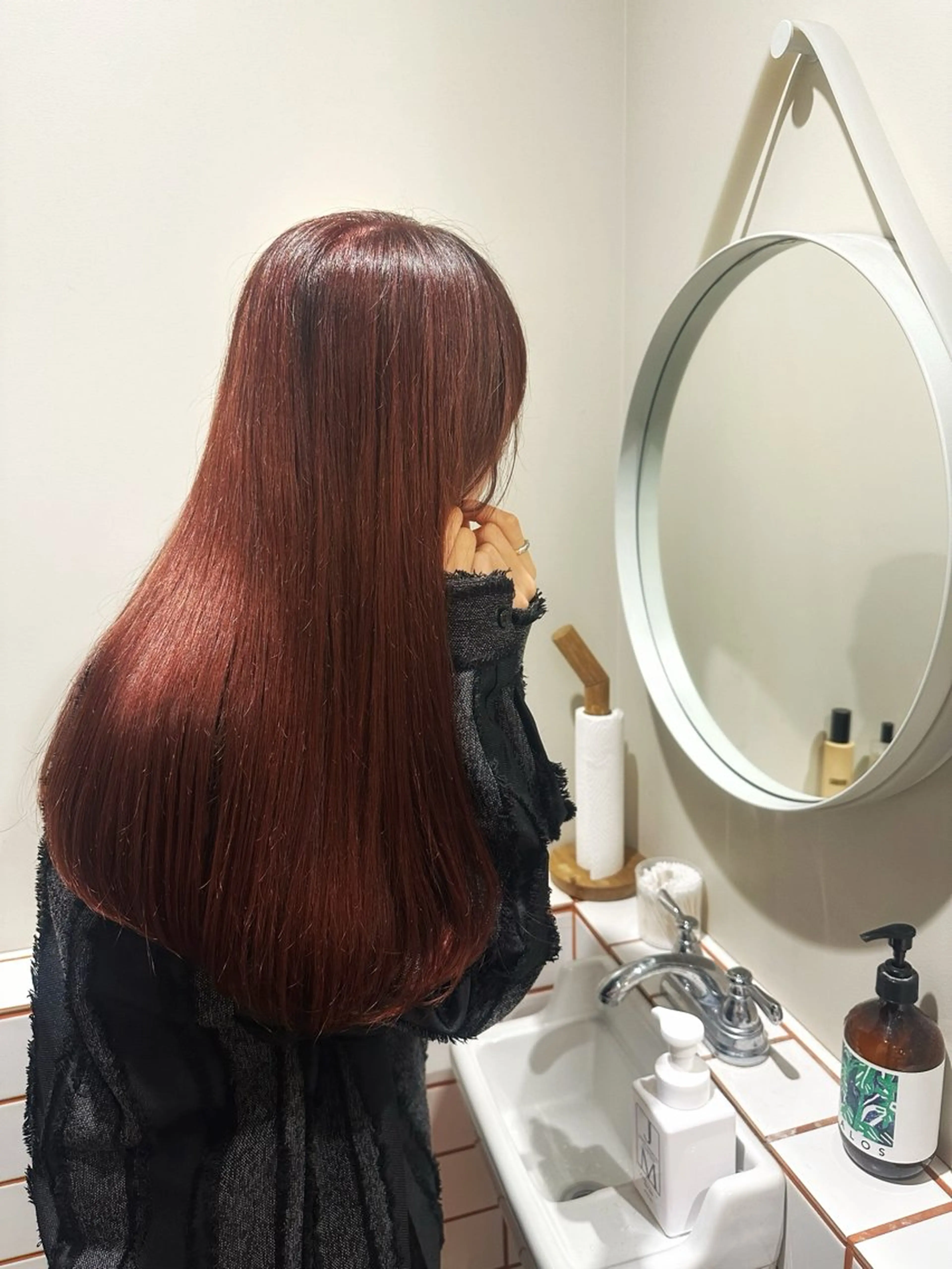 ロング カラー カット ヘアカラー トリートメント hibiki/セット /透明感カラーのヘアスタイル