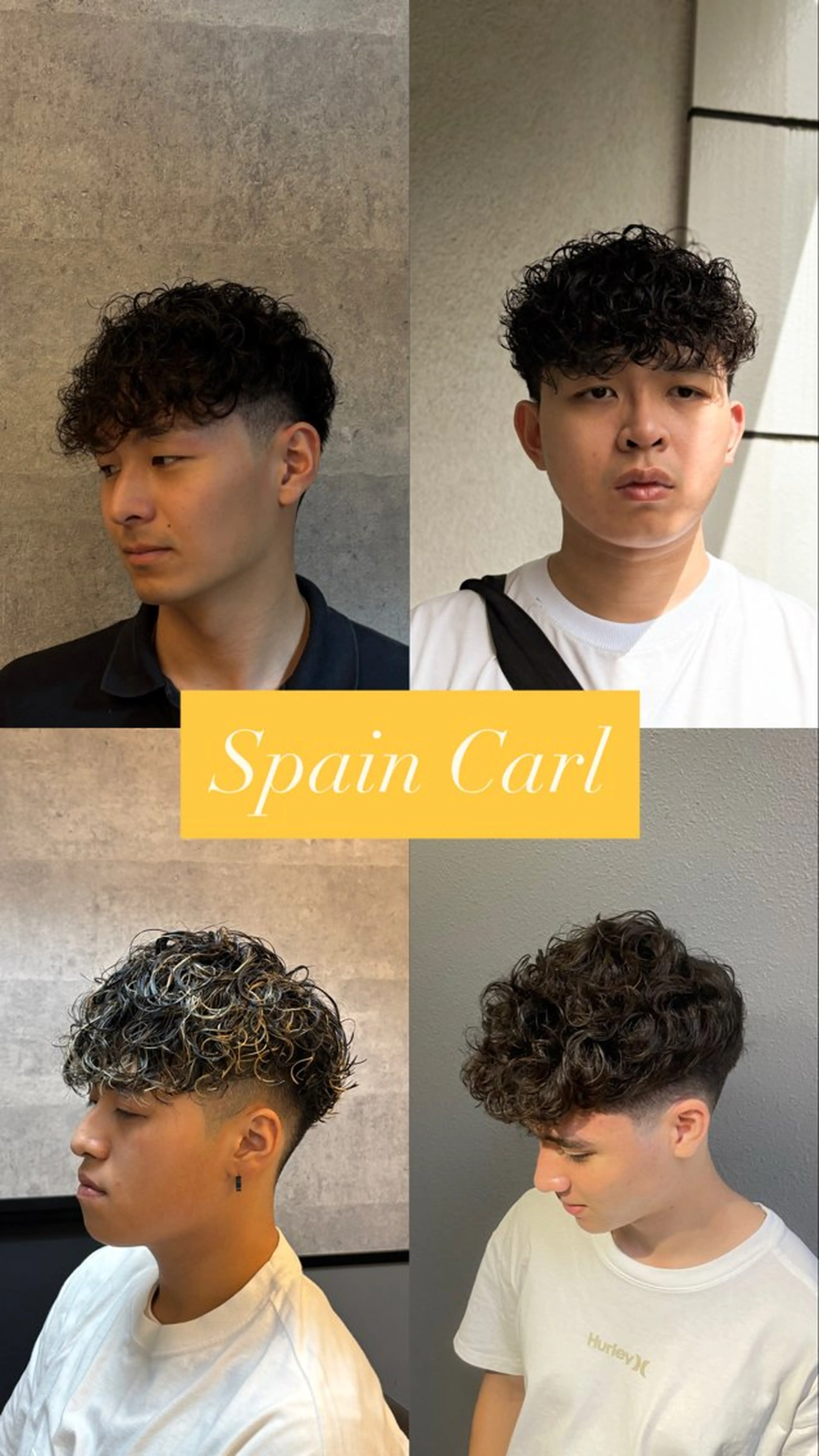 ショート パーマ メンズ カット パーマ grow hair works tokyo所属・葛西/barber/ 相山琉磨のヘアスタイル