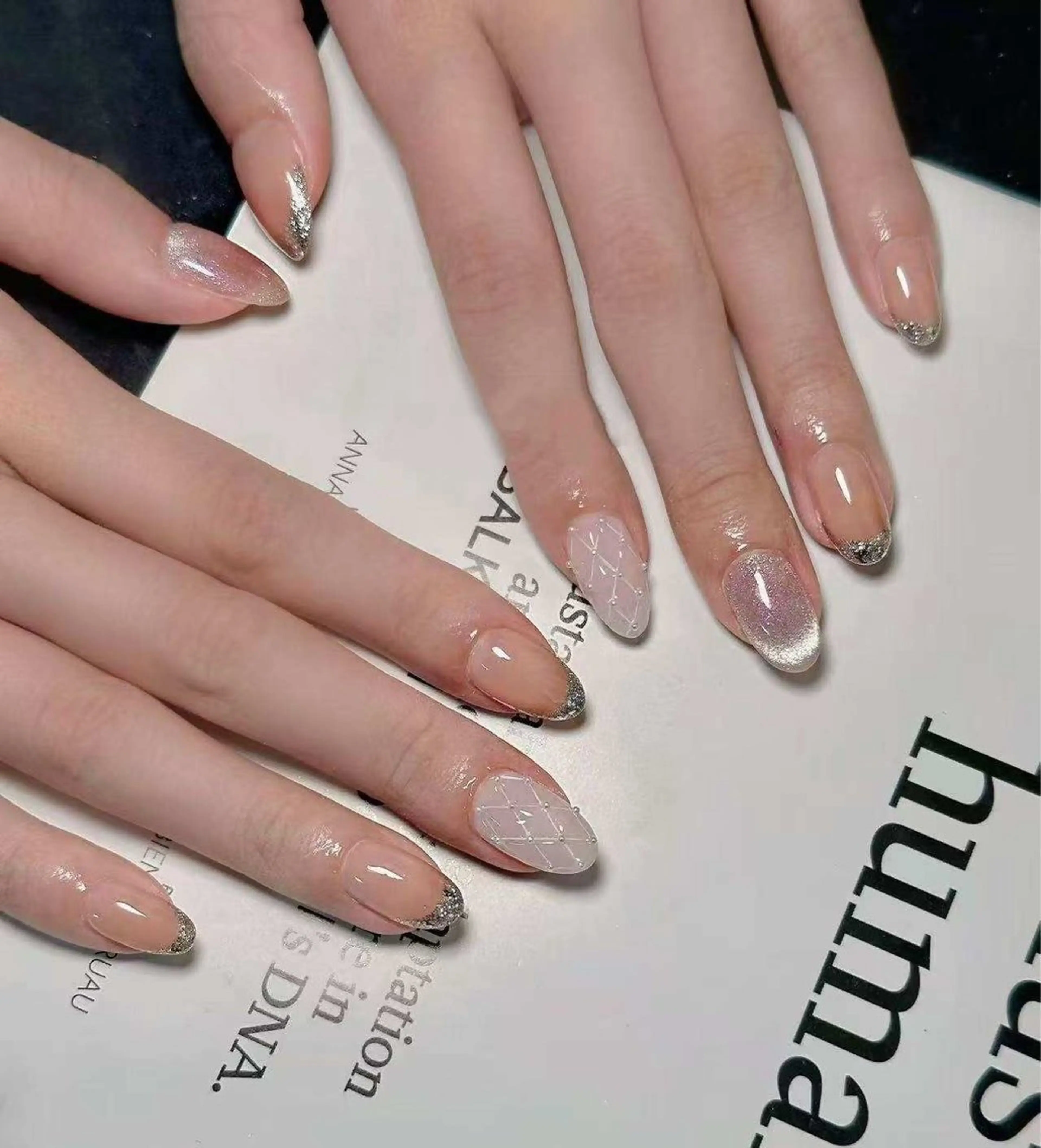 ネイル オーロラネイル フラワーネイル フットネイル フレンチネイル ジェルネイル ハンドネイル BabyYouMi ねねのネイルデザイン