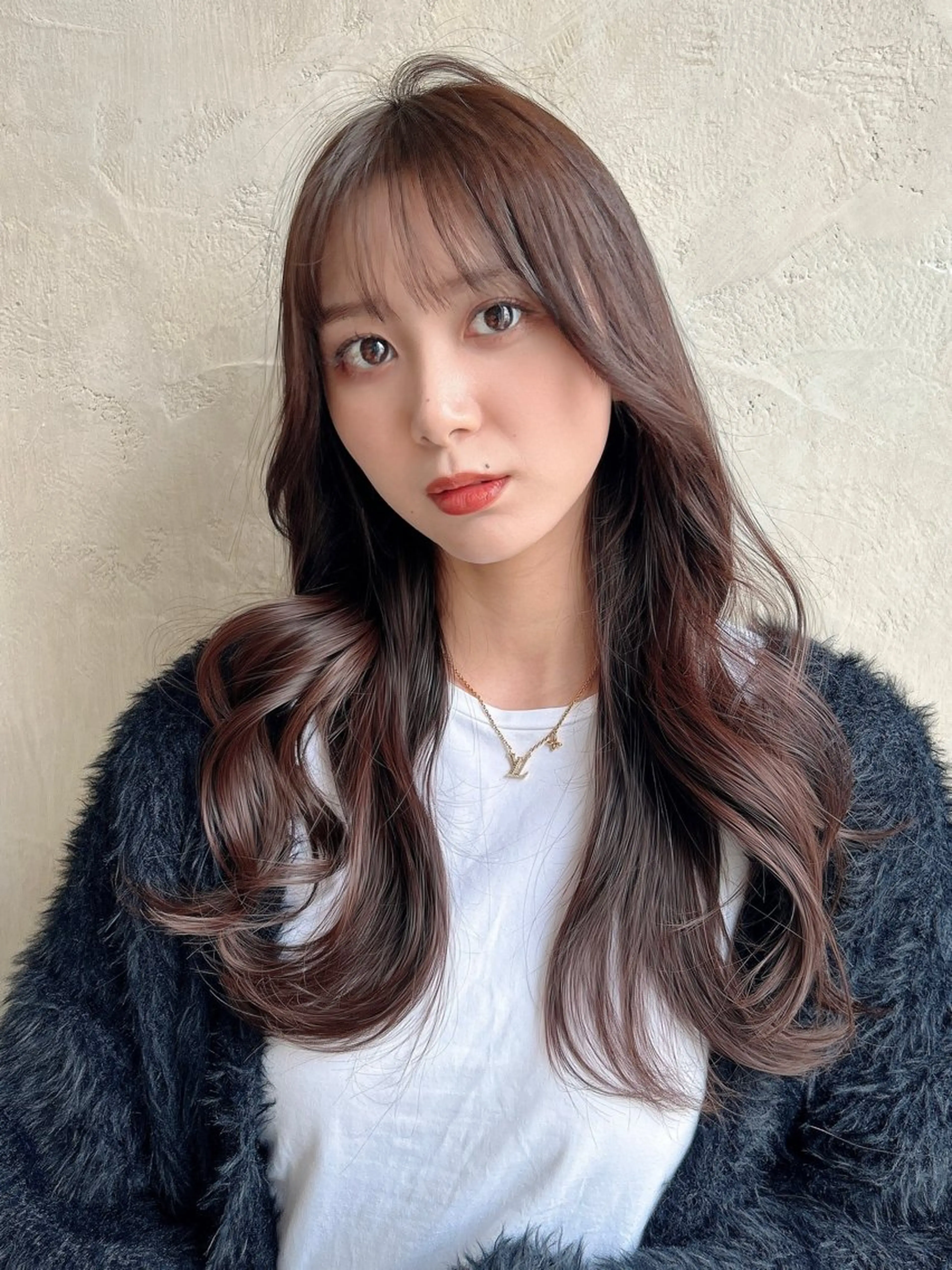 ロング パーマ 新宿✨顔周りカット 韓国ヘア/坂本亜裟海のヘアスタイル