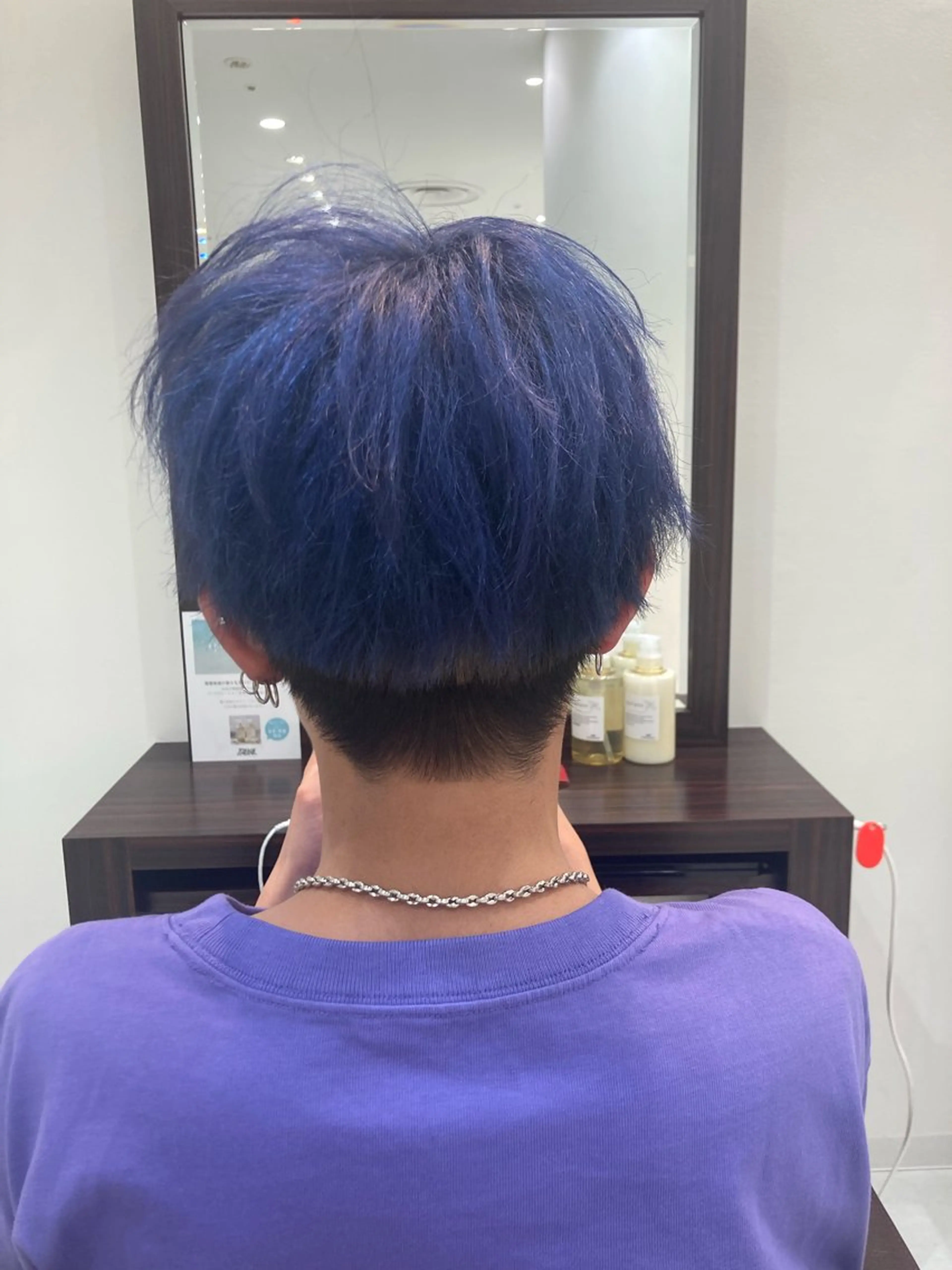 ショート カラー メンズ カット ヘアカラー トリートメント ヘッドスパ グランアージュ　ネオ所属・Ryu/ハイトーン/ デザイン/髪質改善のヘアスタイル