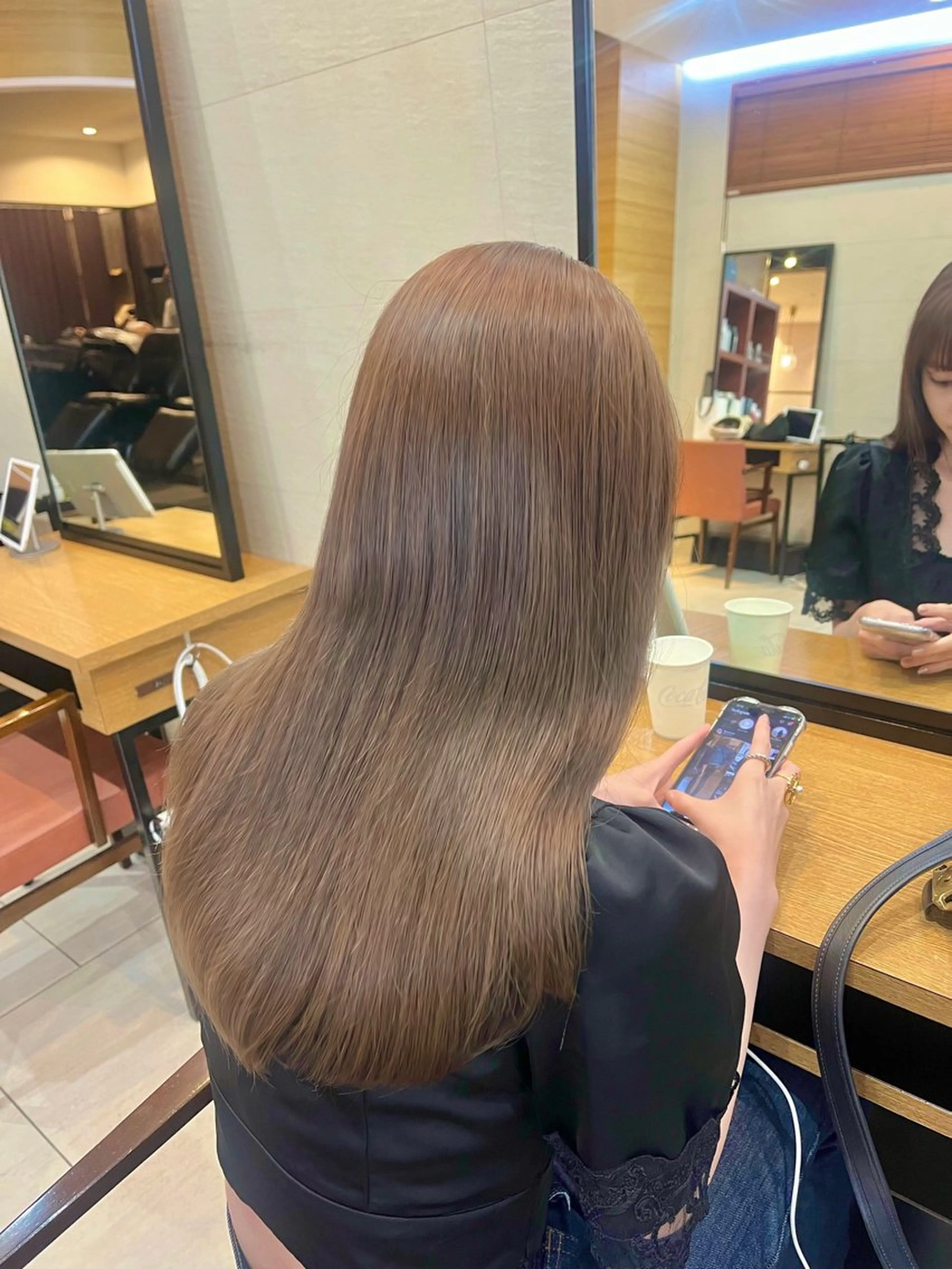 ロング カット ヘアカラー トリートメント 🌸暖色カラー/ボブ 一色愛海🌸のヘアスタイル