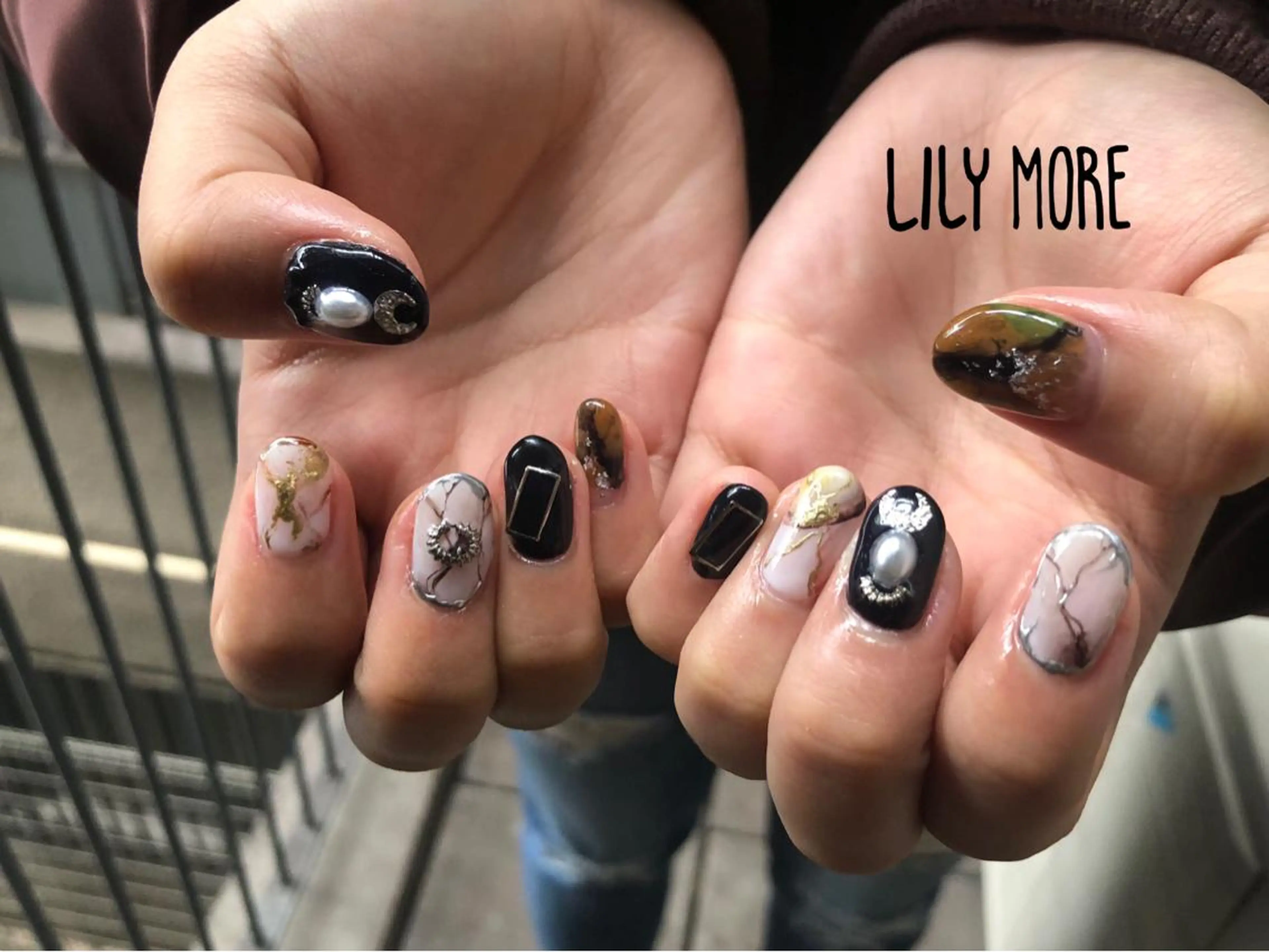 ネイル 大理石ネイル(マーブル) Lily closetのネイルデザイン