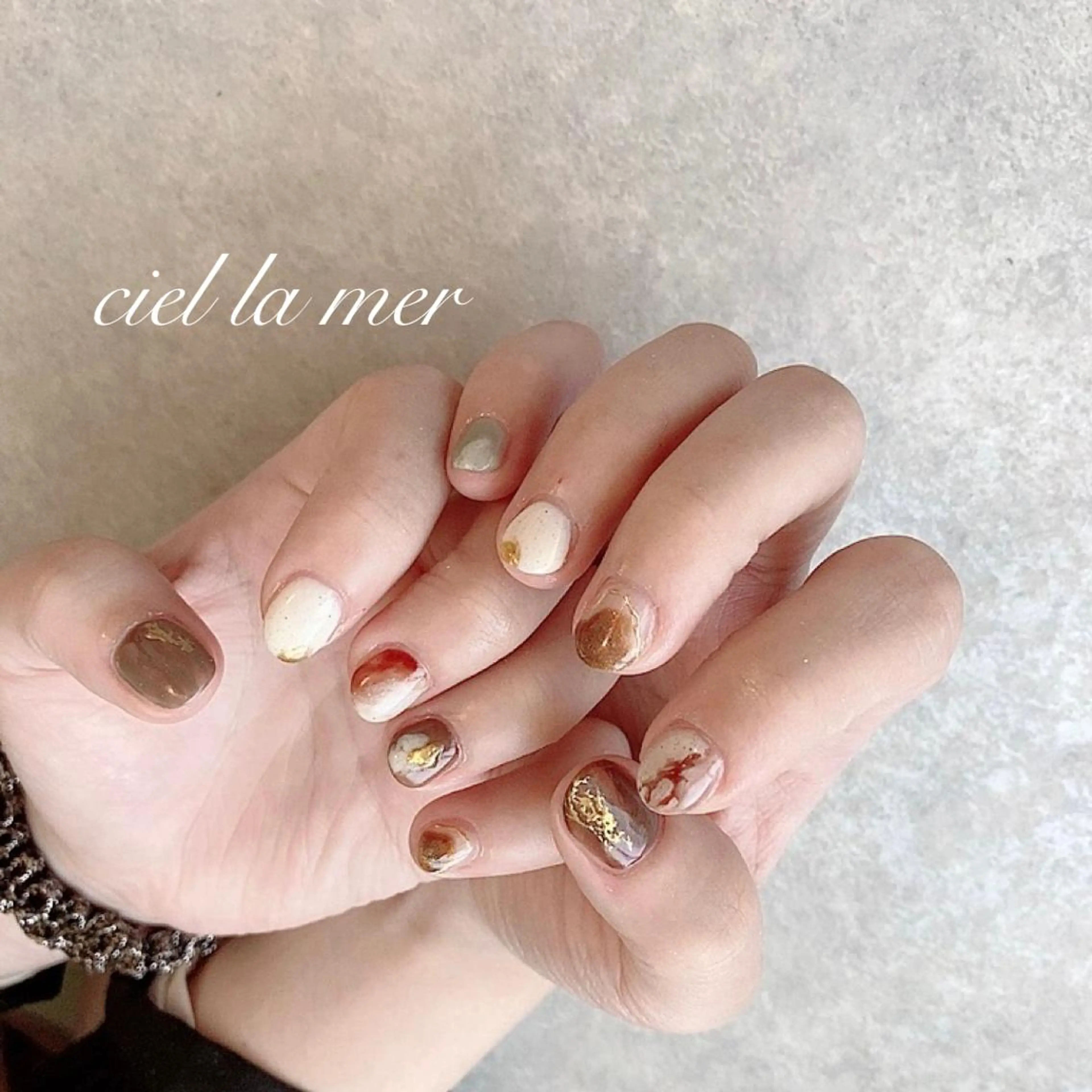ネイル ハンドネイル フットネイル ciel la merのネイルデザイン