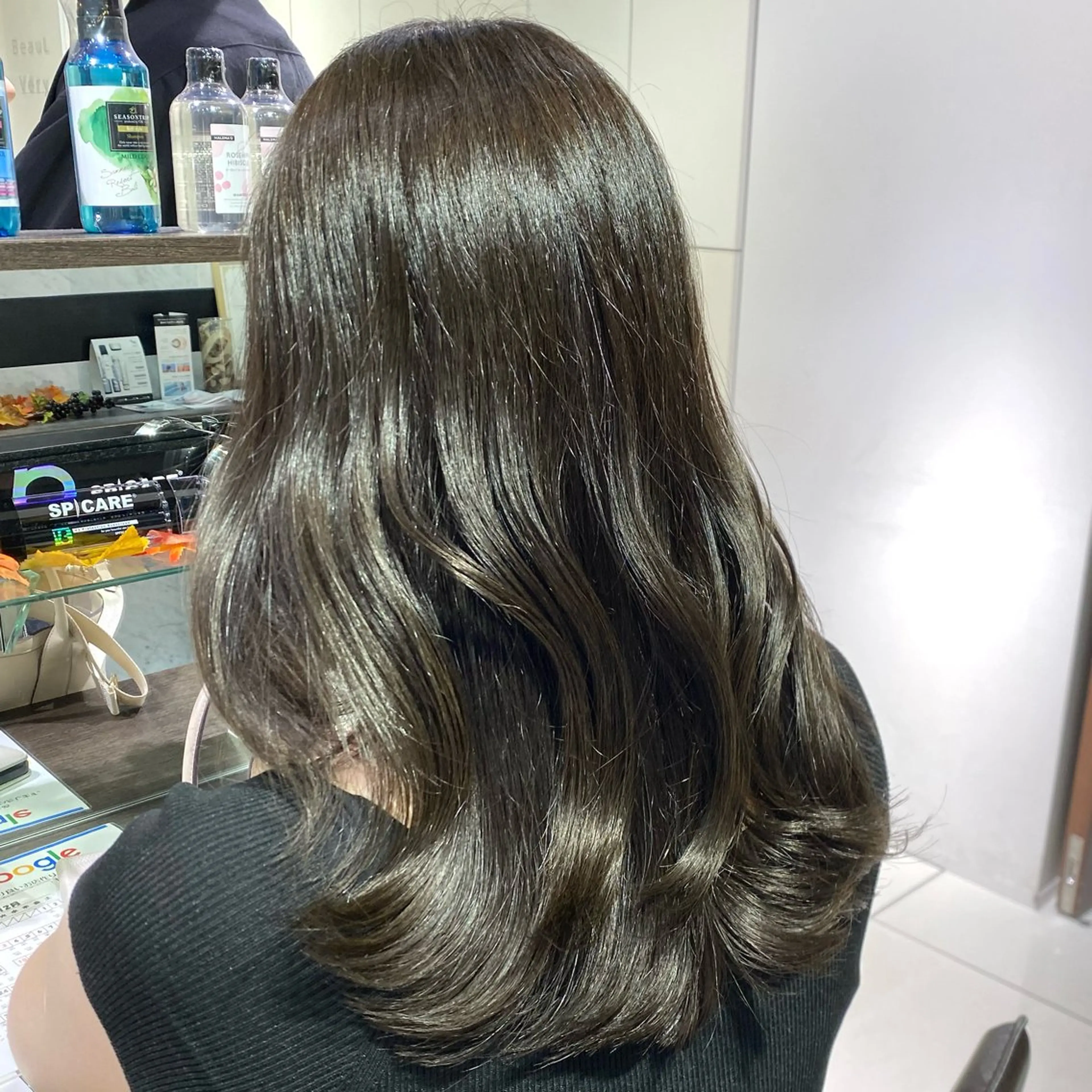 ロング カラー ヘアアレンジ ヘアカラー ブリーチなしカラー /ベージュ/安形翔のヘアスタイル