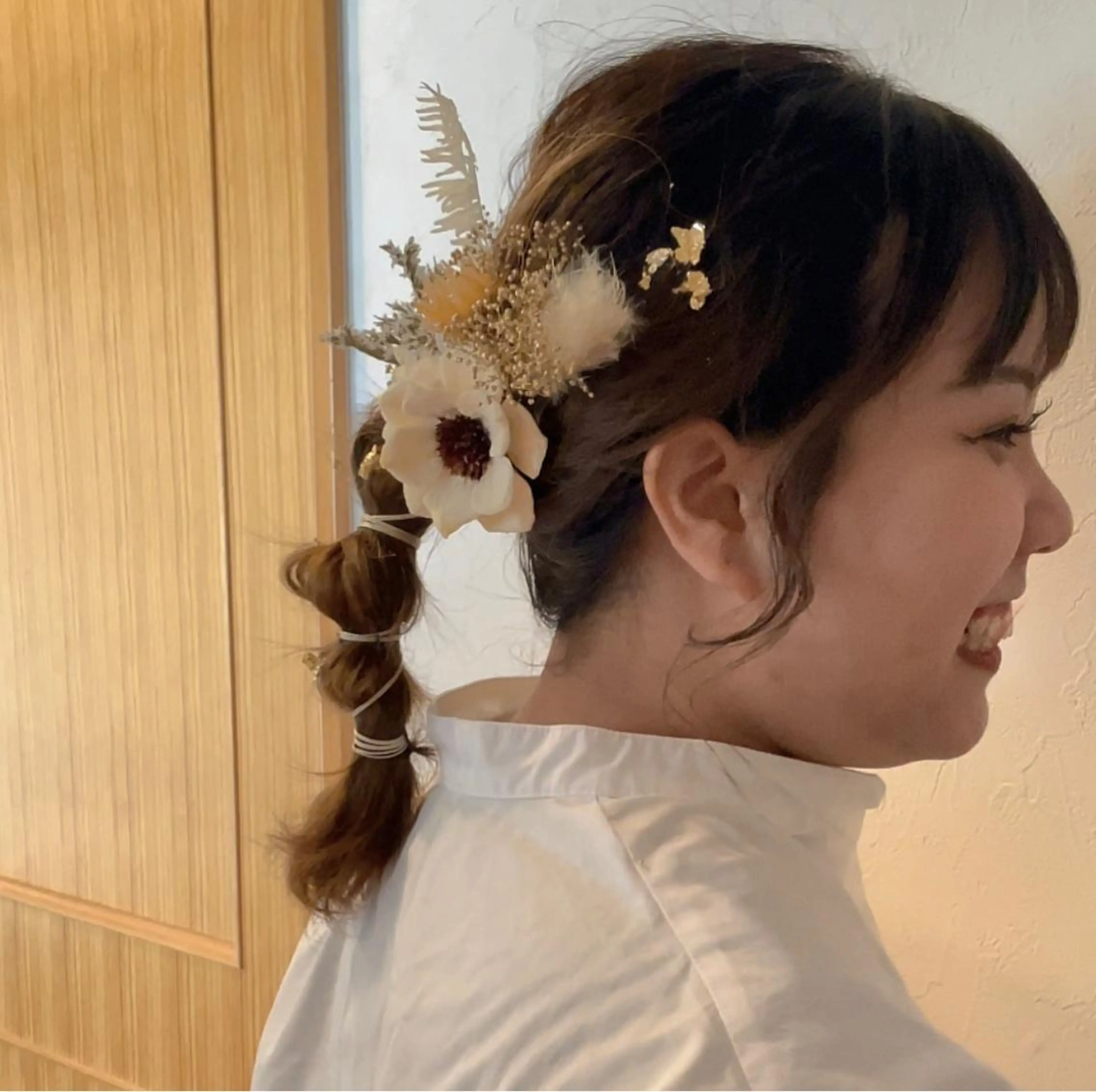 ヘアアレンジ 卒業式のヘアスタイル ヘアセット yumemiレイヤー ‎✴︎ 透明感カラーのヘアスタイル