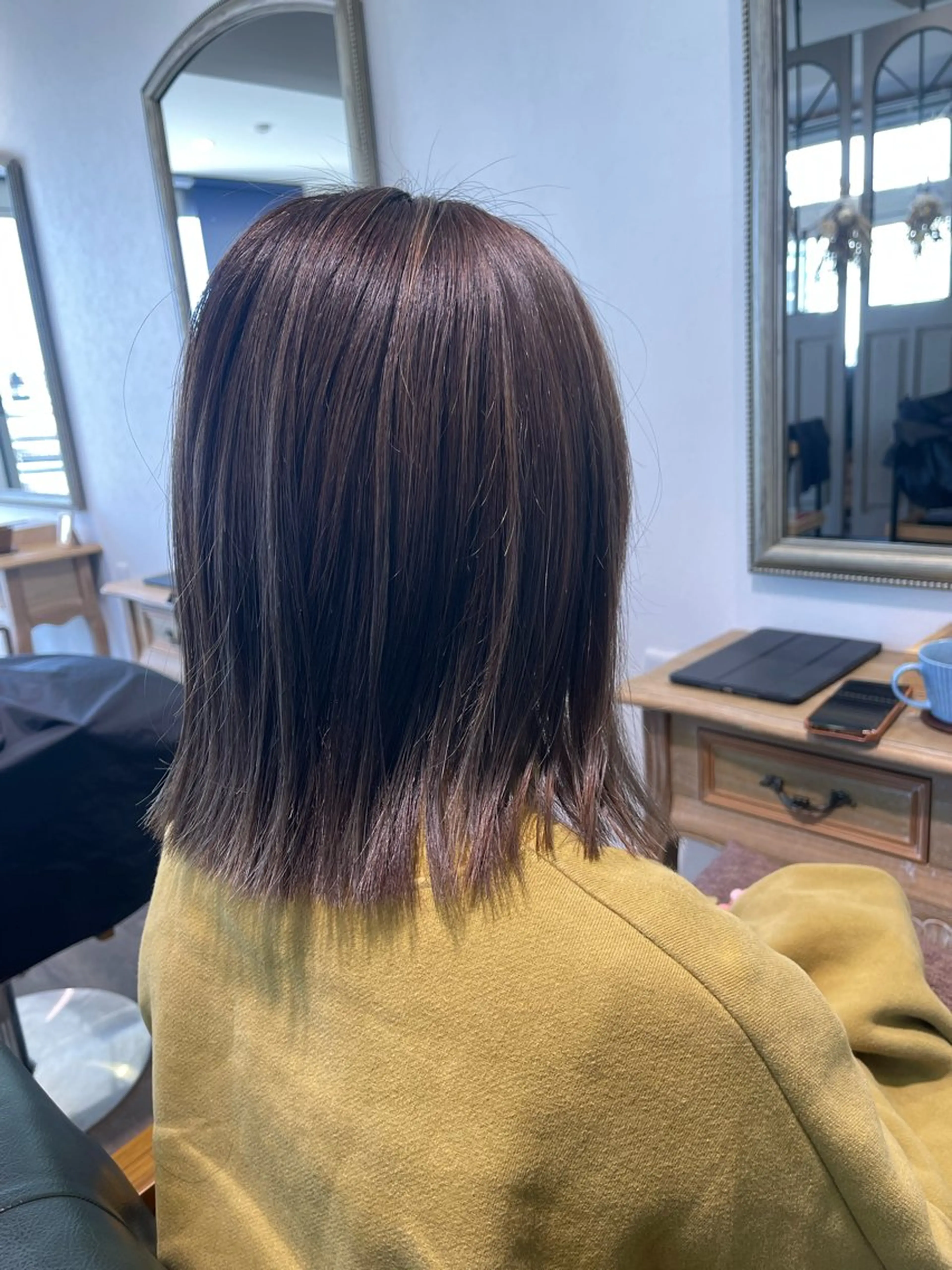ミディアム カラー ヘアカラー Felice Erikaのヘアスタイル