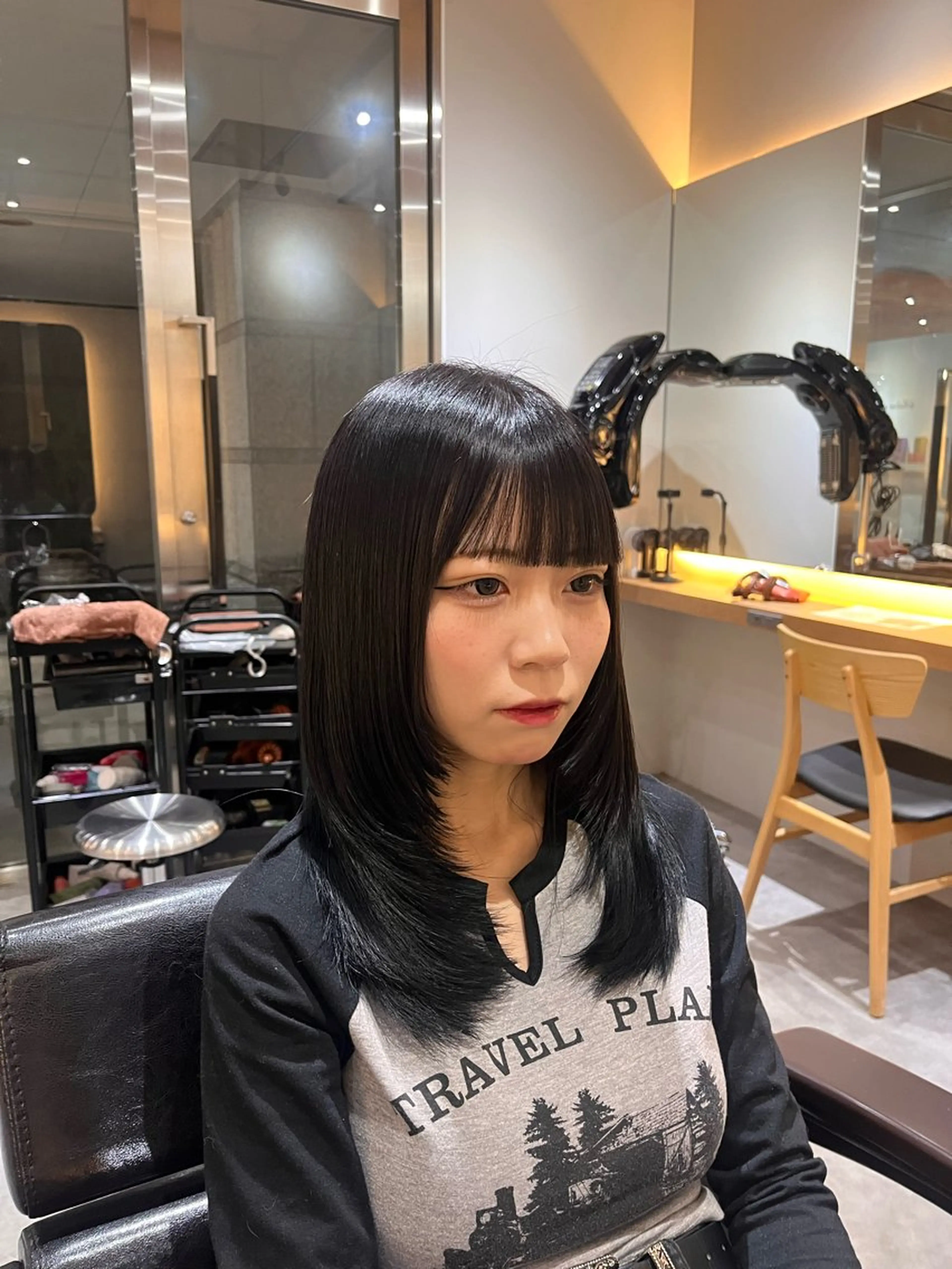 ロング レイヤーカット レイヤーカット/ うる艶カラー/ユイのヘアスタイル