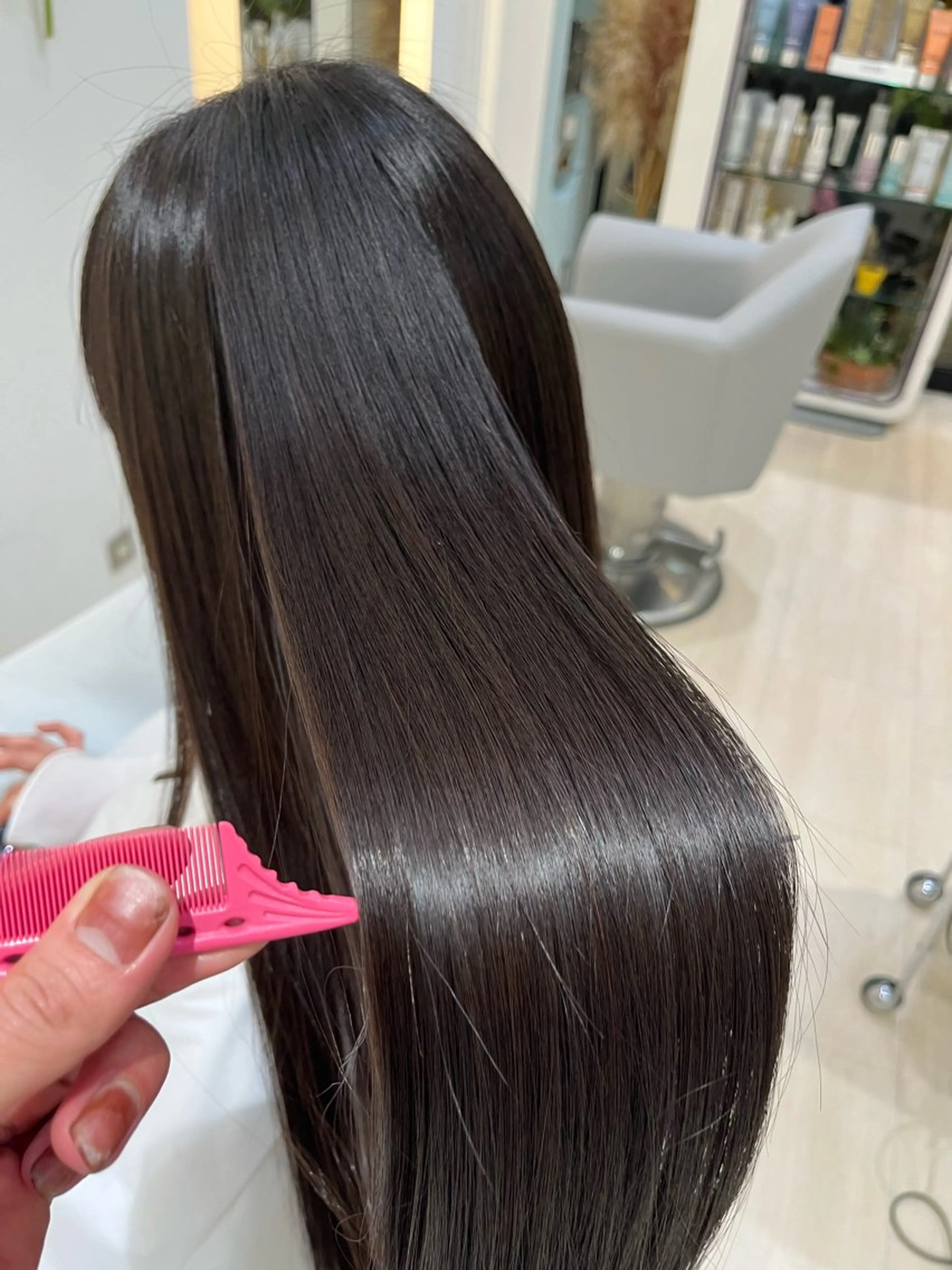 ロング パーマ ストレートパーマ R u i /透明感カラーのヘアスタイル