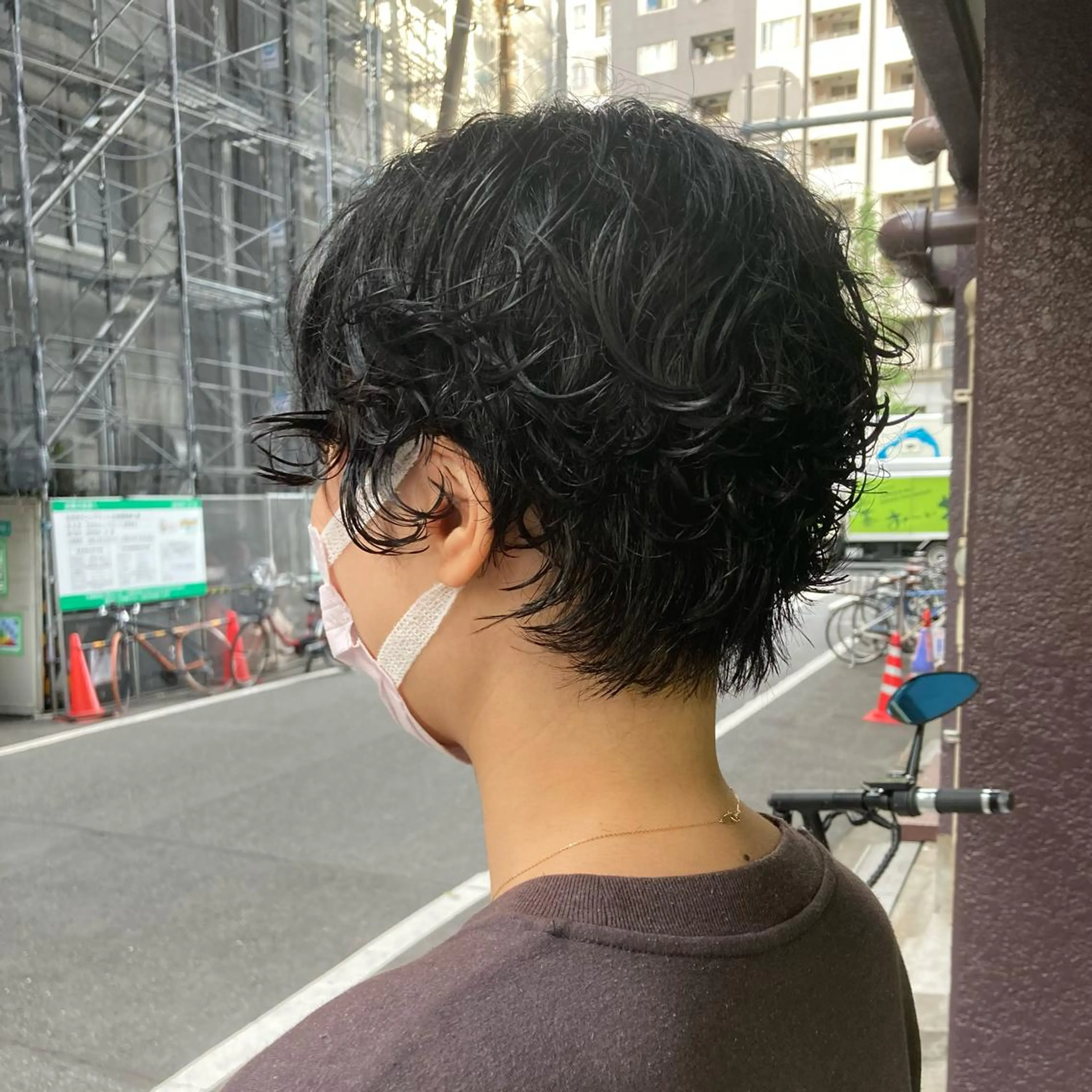 ショート パーマ 🟢ウルフ／スパイラ ルパーマ／大西🟢のヘアスタイル