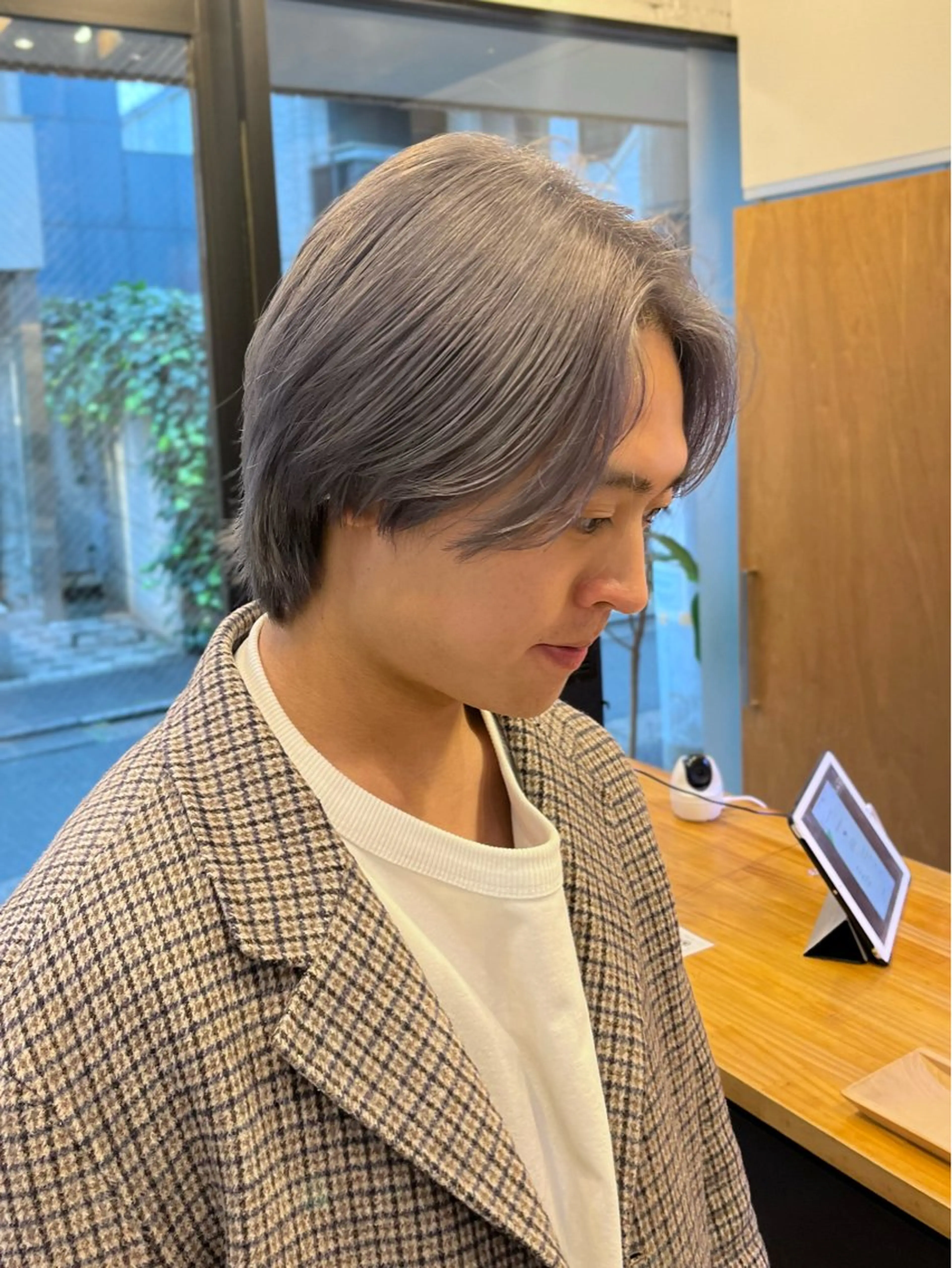 ショート カラー メンズ うるツヤハイトーン✨ /西川郁巳のヘアスタイル