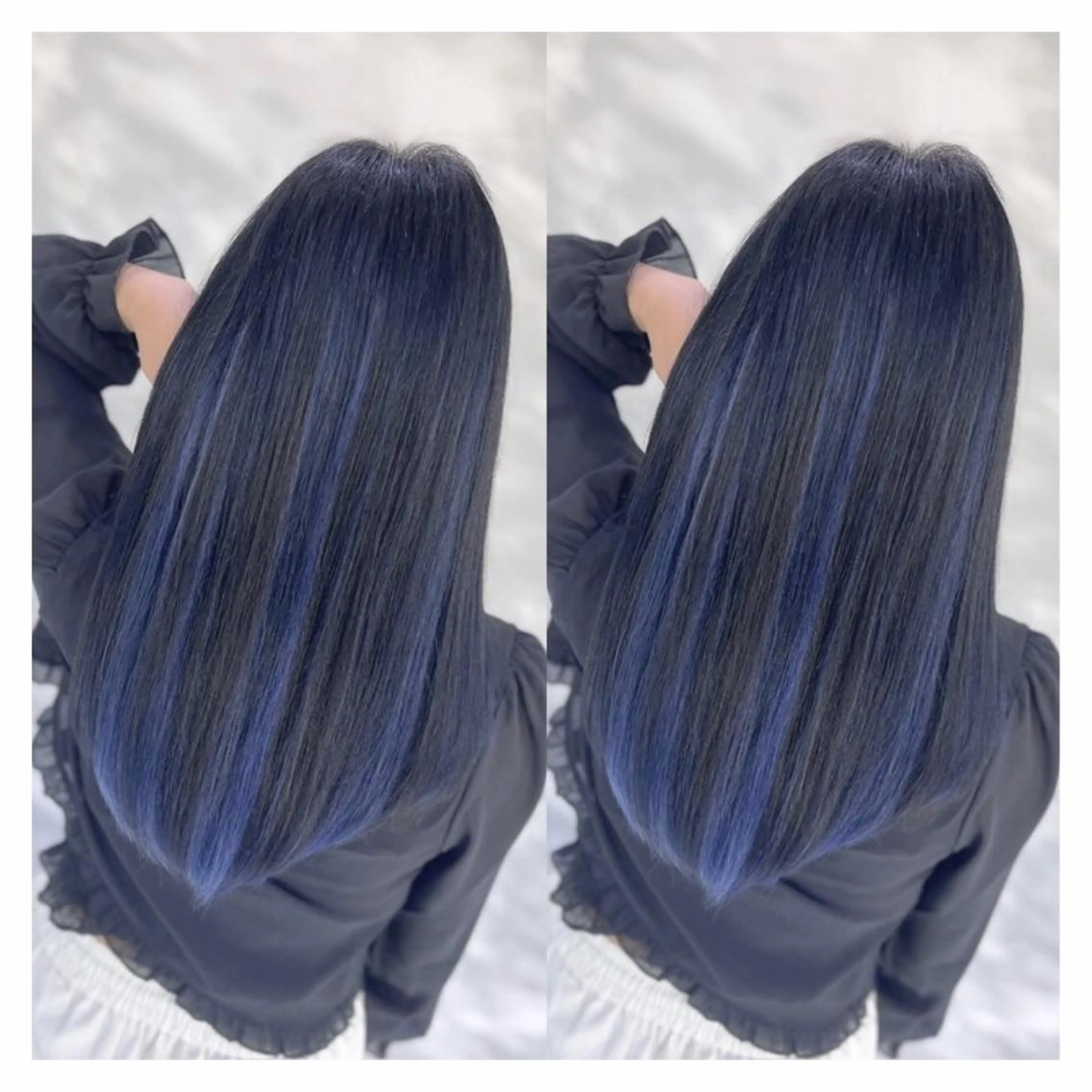 ロング カラー ブルーカラー 🖤kana/艶髪/ 韓国風カラー🖤のヘアスタイル