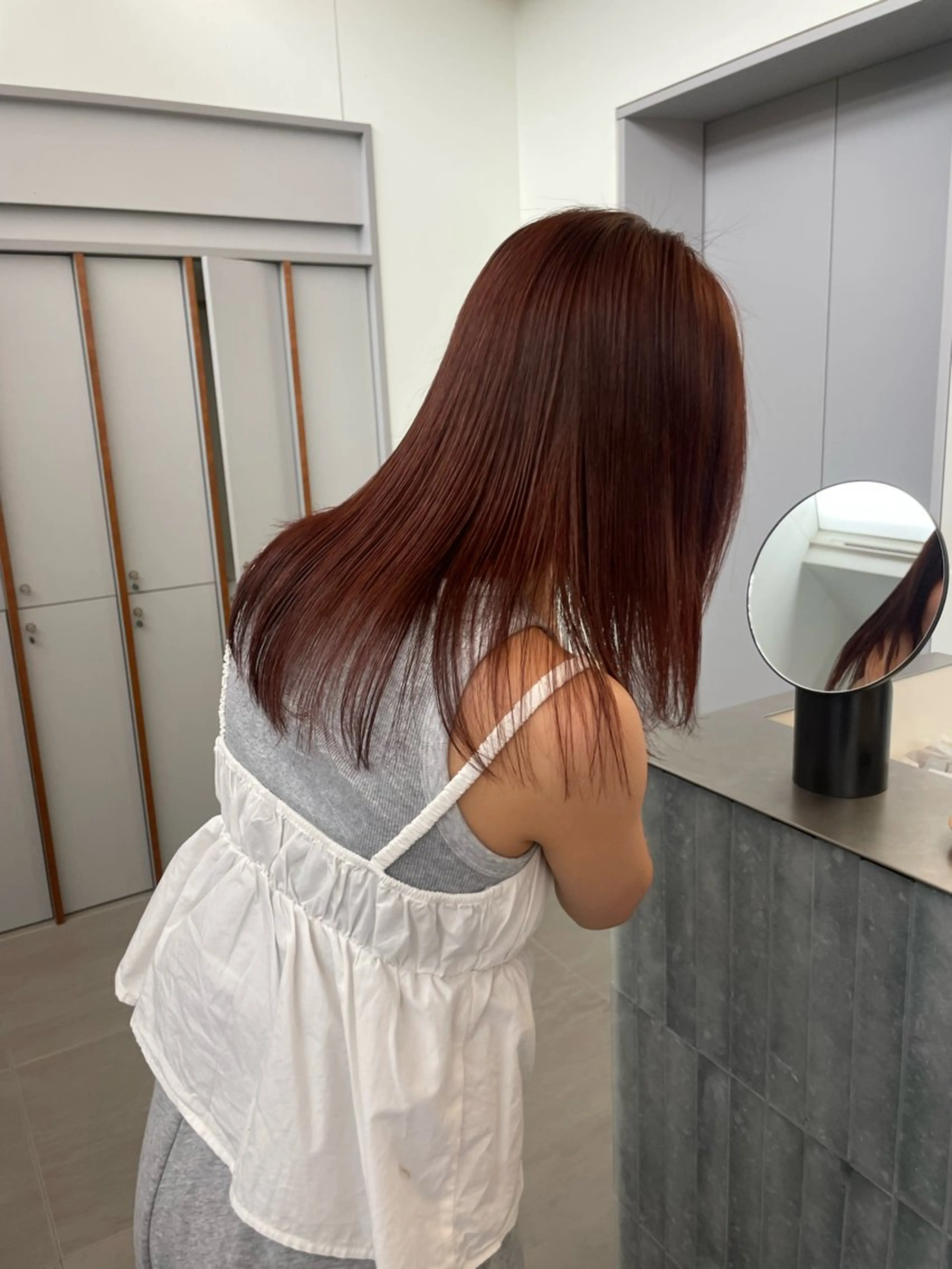 セミロング カラー ブラウンカラー オレンジ オレンジブラウン ヘアカラー 🪽透明感color /Shizuki🪽のヘアスタイル